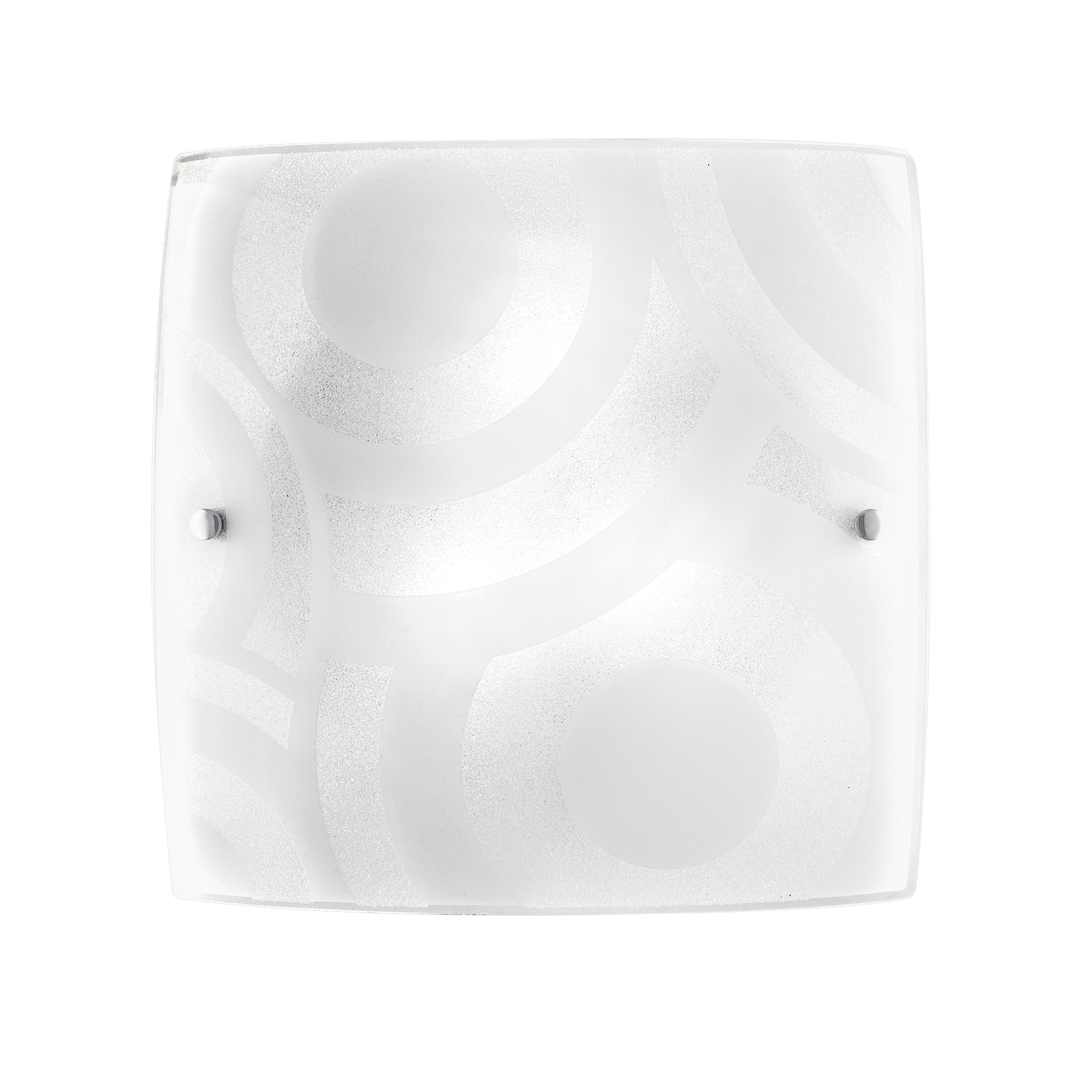 MIRO' square ceiling light in white glass 50 cm - Luce Ambiente e Design