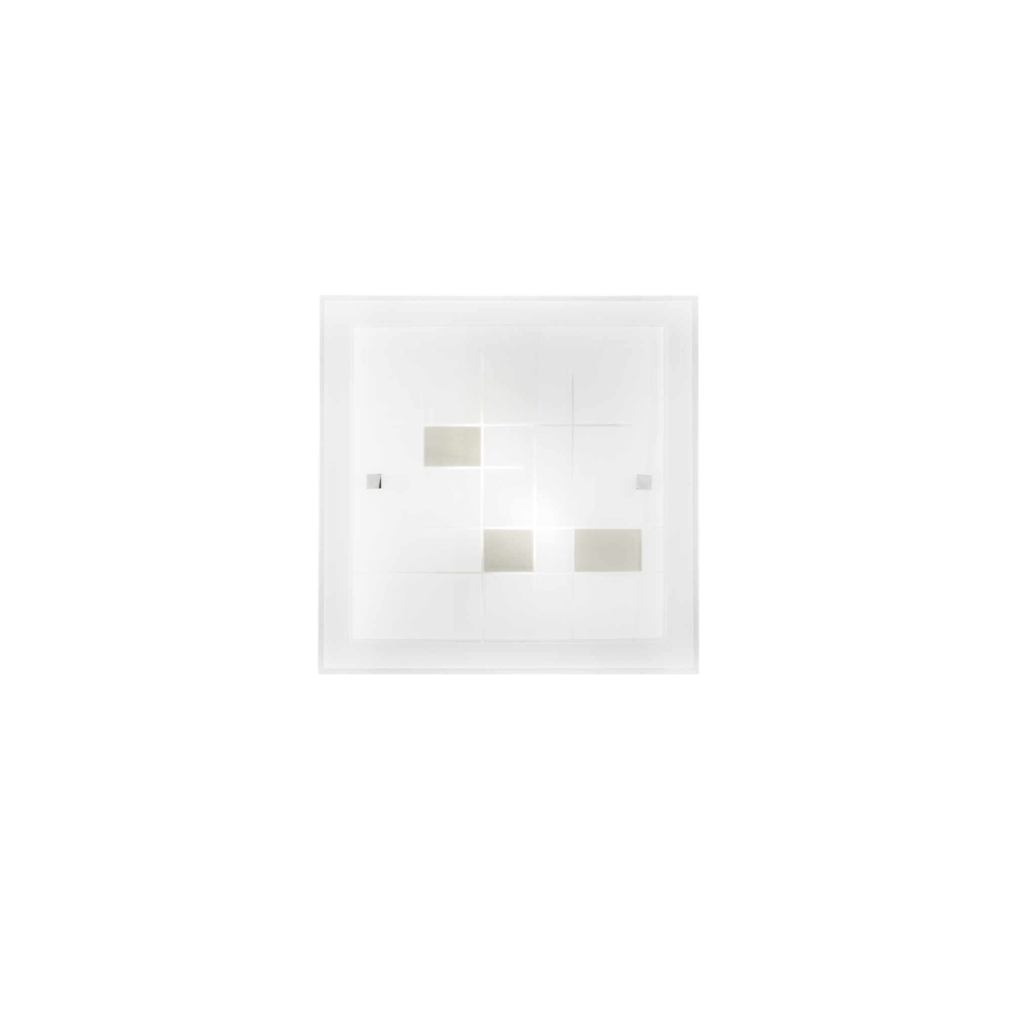 MUSA ceiling light in white glass 30 x 30 cm - Luce Ambiente e Design