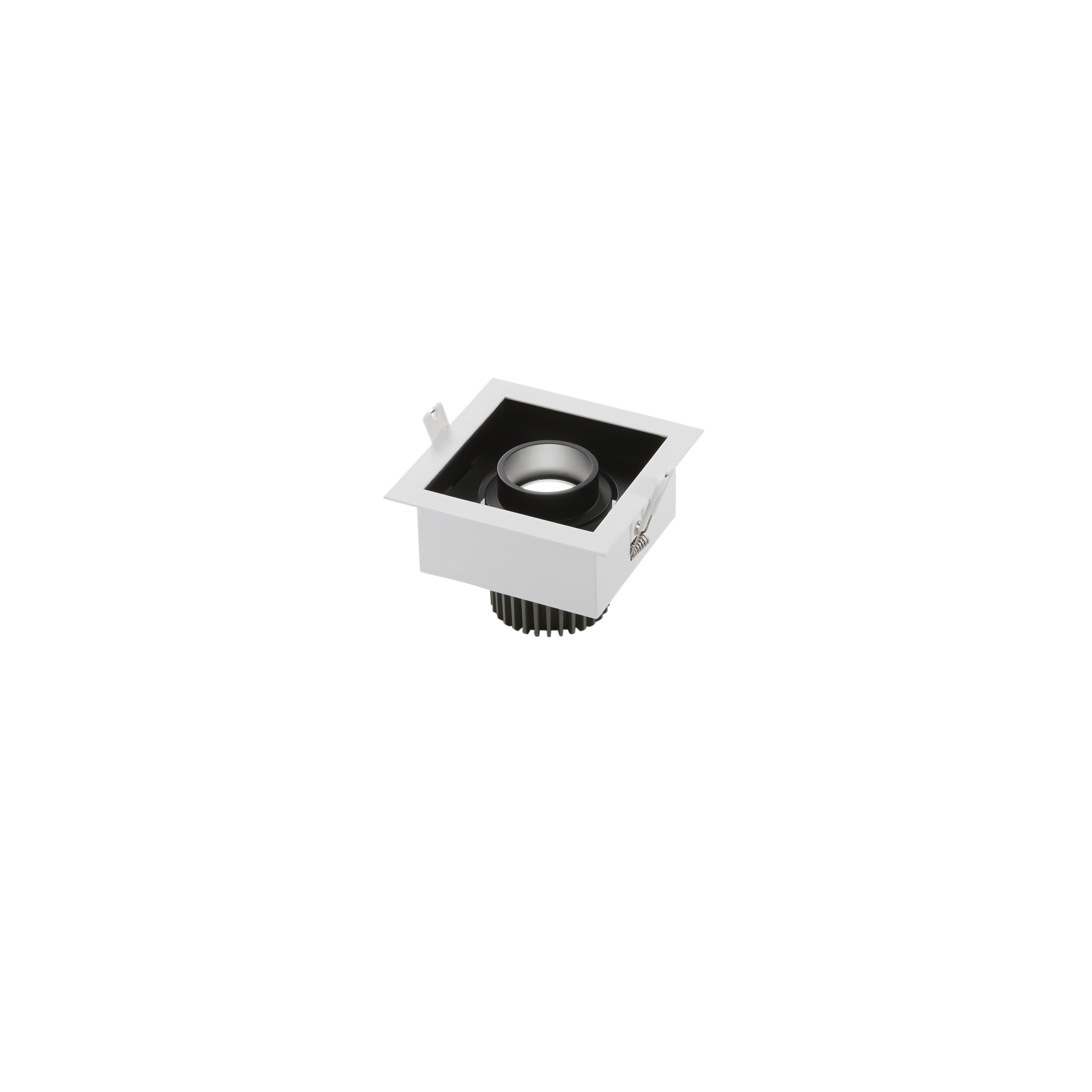 APOLLO anti-glare black LED recessed with adjustable light 10W warm light - Intec