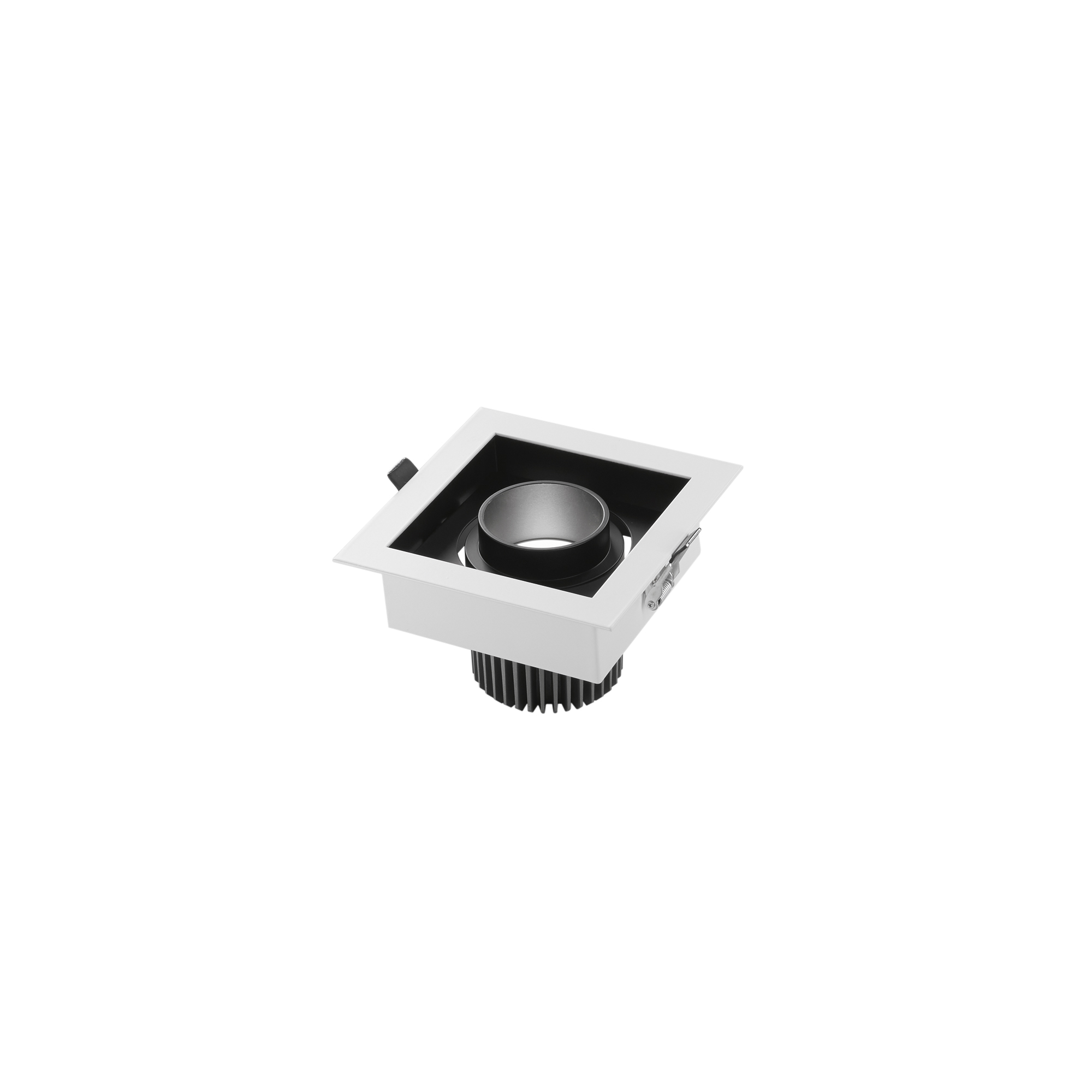APOLLO anti-glare black LED recessed with adjustable light 20W warm light - Intec