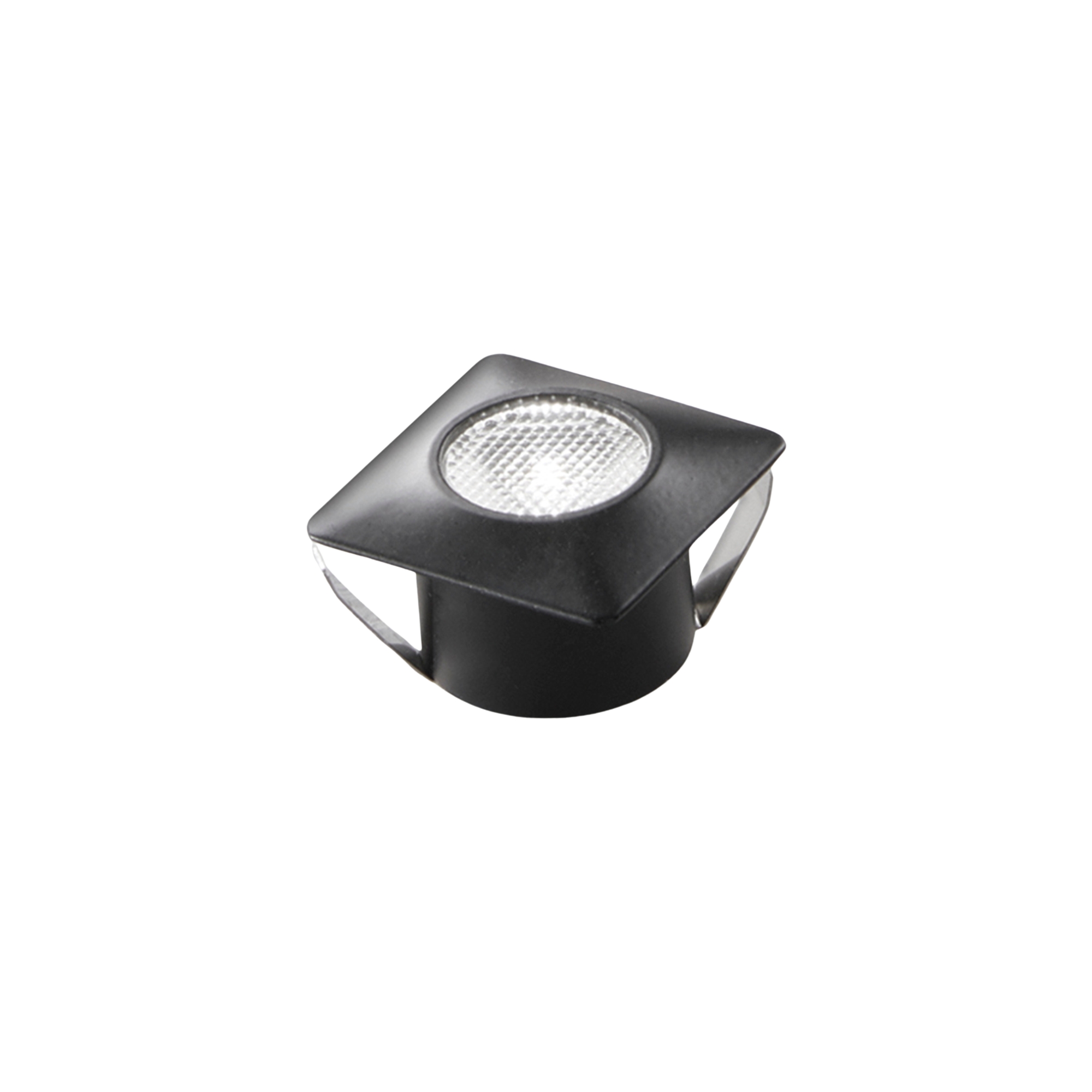 ASSO square LED recessed in black aluminum natural light - Intec