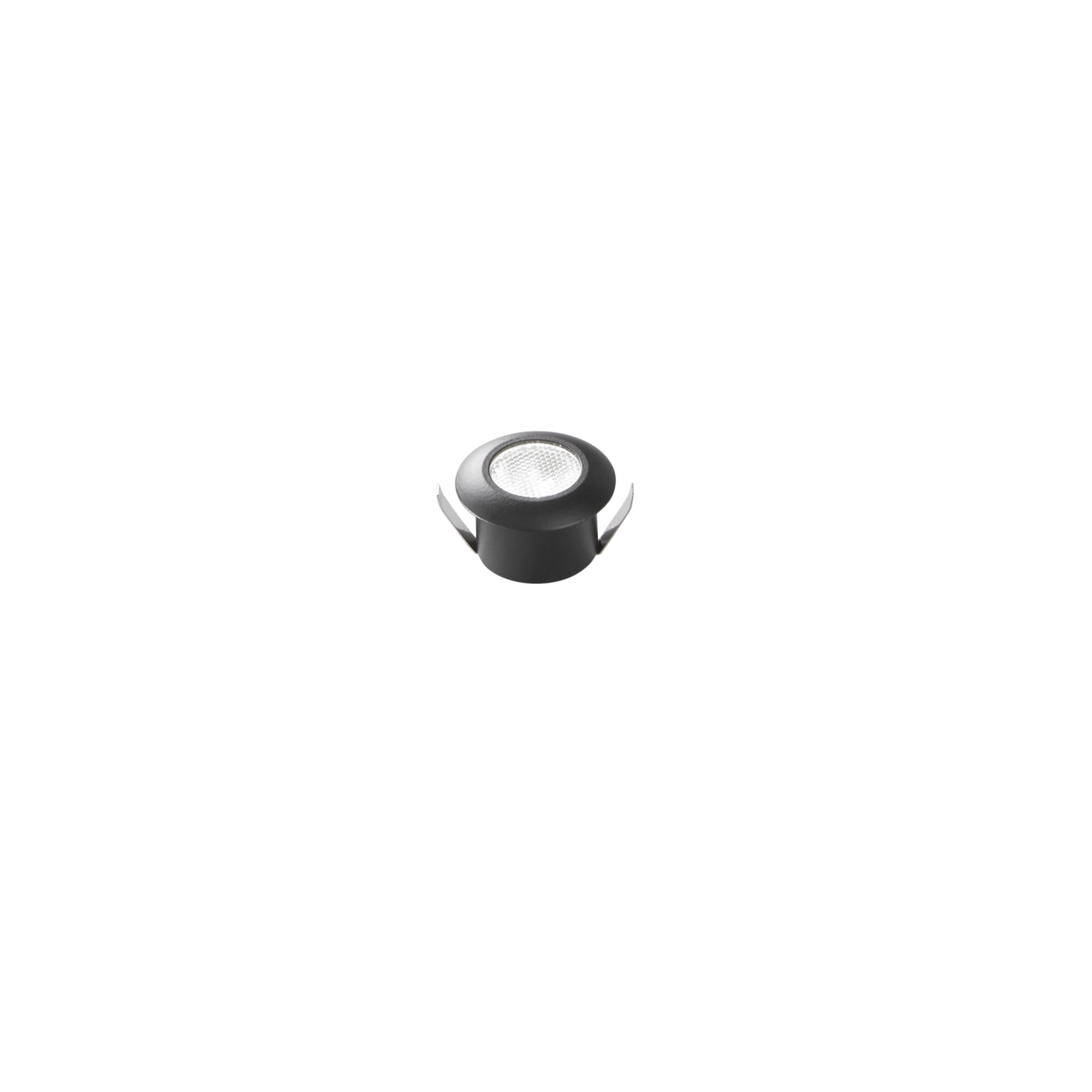 ASSO round LED recessed in black aluminum warm light - Intec