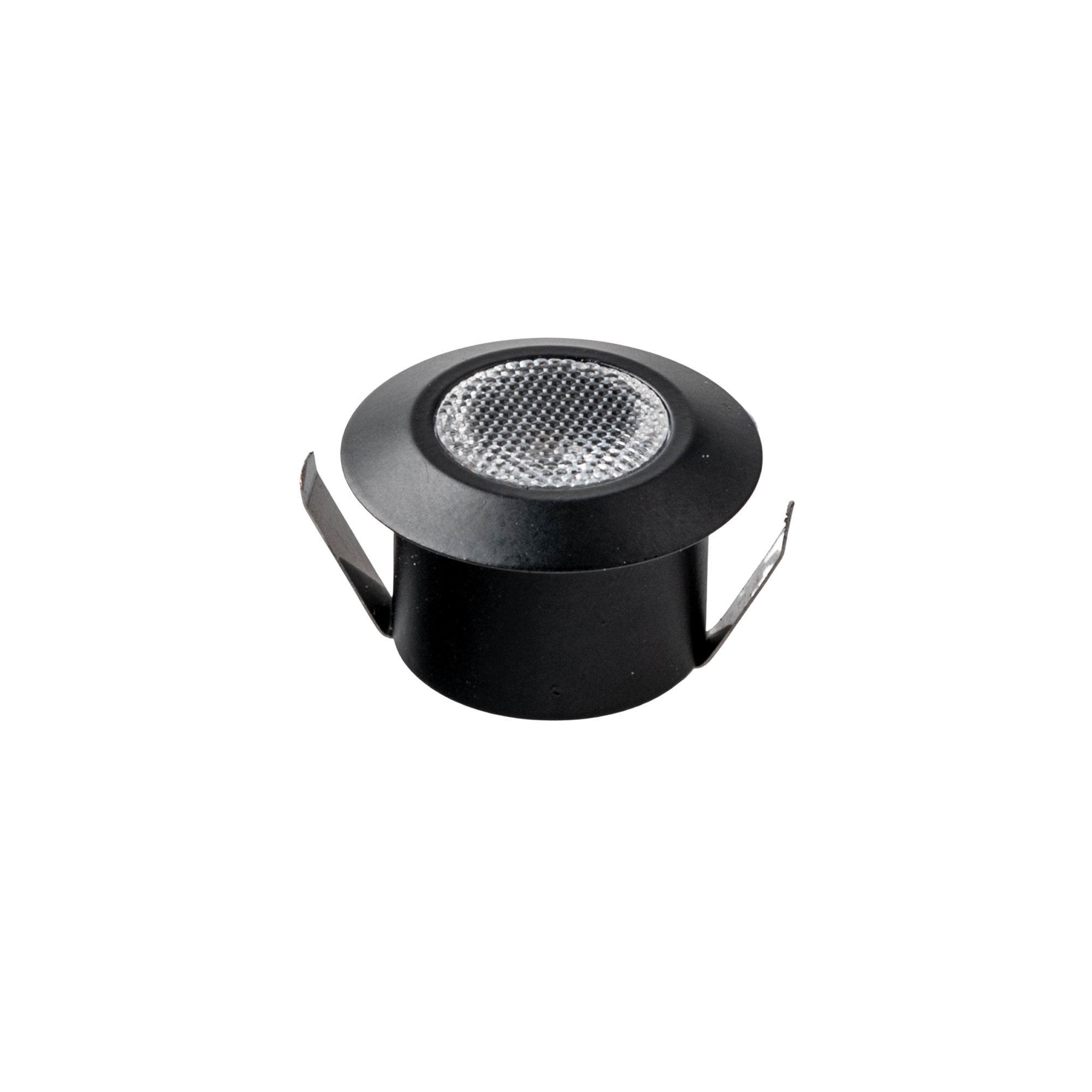 ASSO round LED recessed in black aluminum natural light - Intec