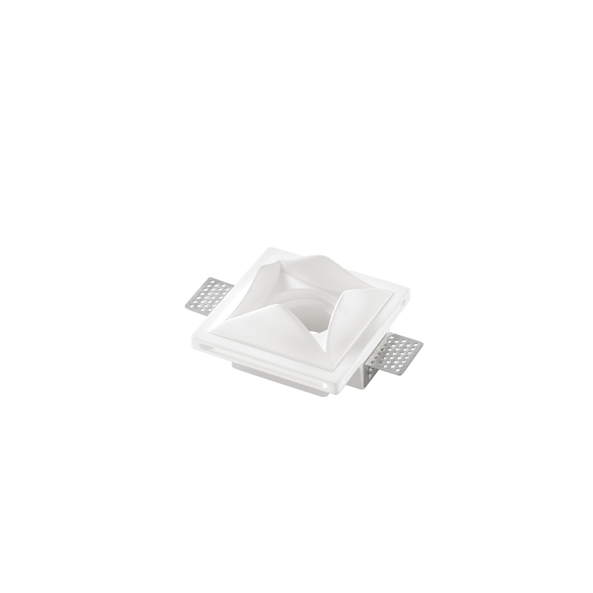 BRICK recessed spotlight in paintable white plaster (1xGU10) - Intec