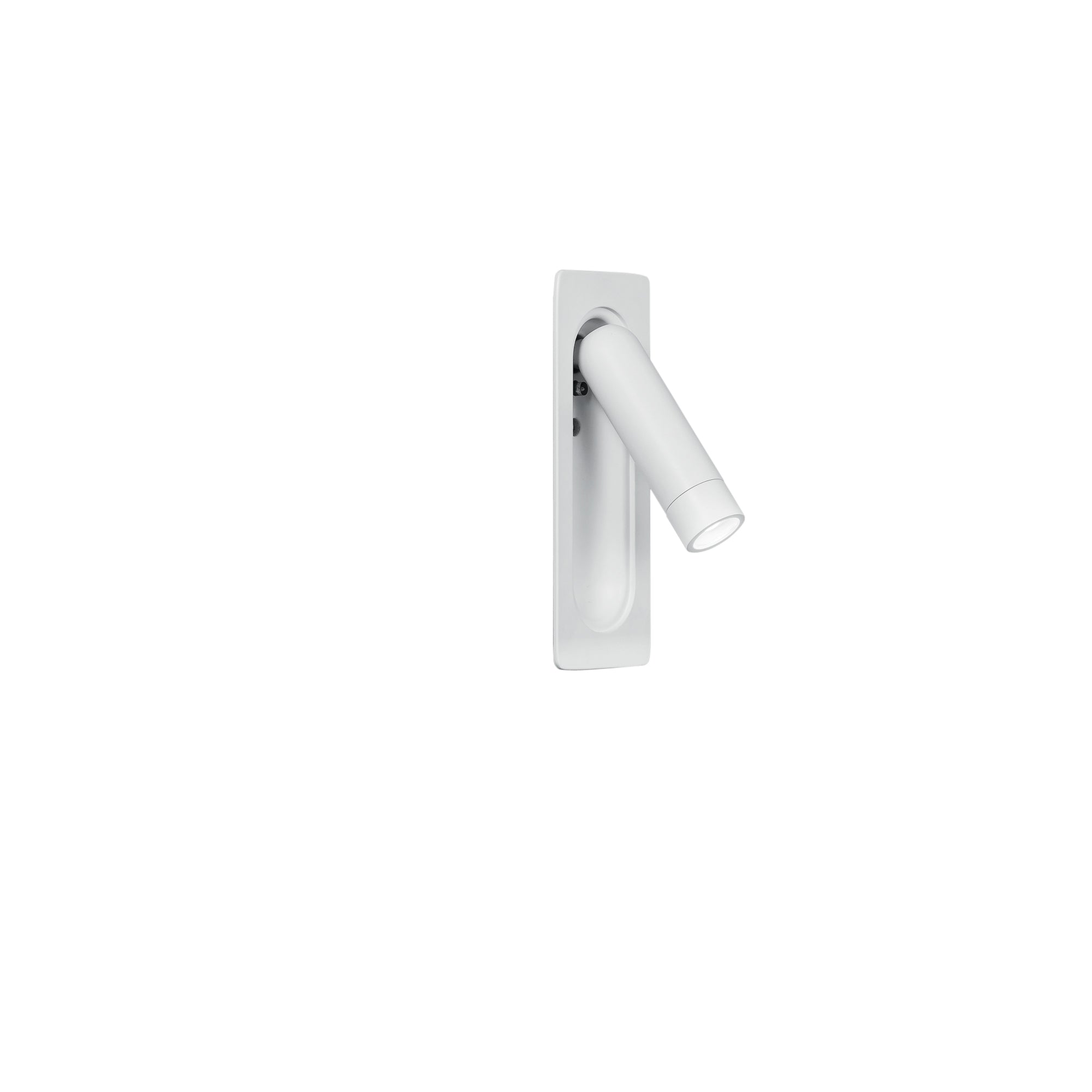 LED DEFOE recessed wall light in white aluminium with pull-out adjustable light point - Luce Ambiente e Design