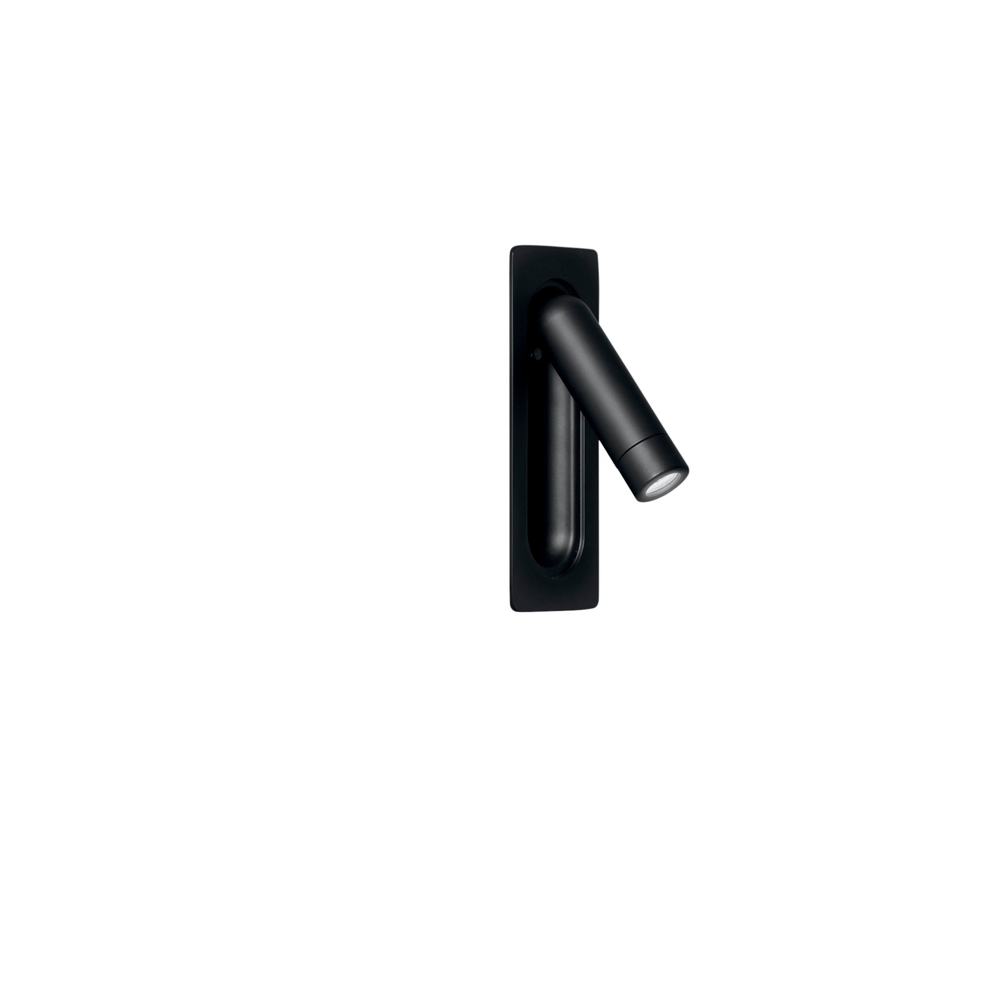 LED DEFOE recessed wall light in black aluminium with pull-out adjustable light point - Luce Ambiente e Design