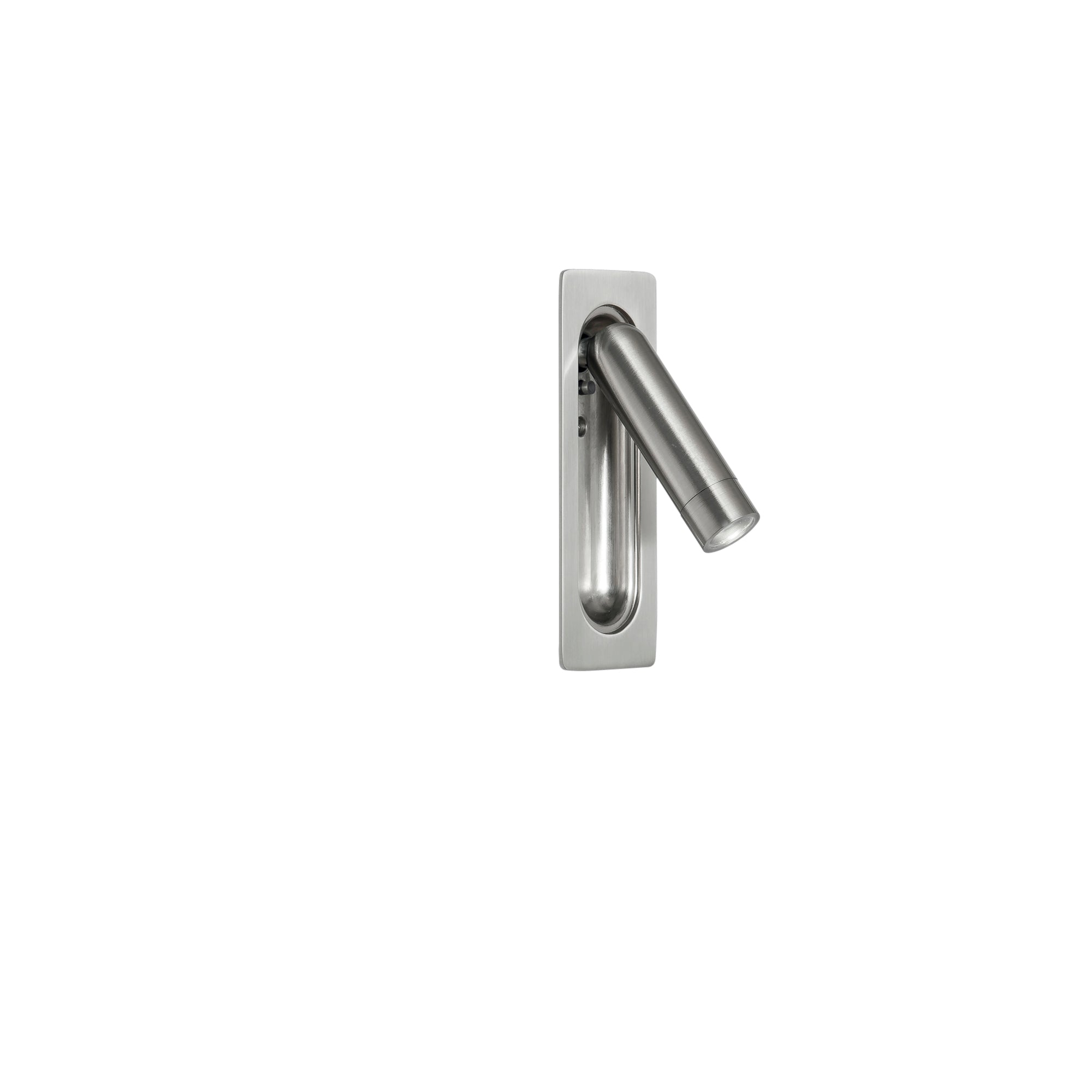 LED DEFOE recessed wall light in nickel aluminium with pull-out adjustable light point - Luce Ambiente e Design