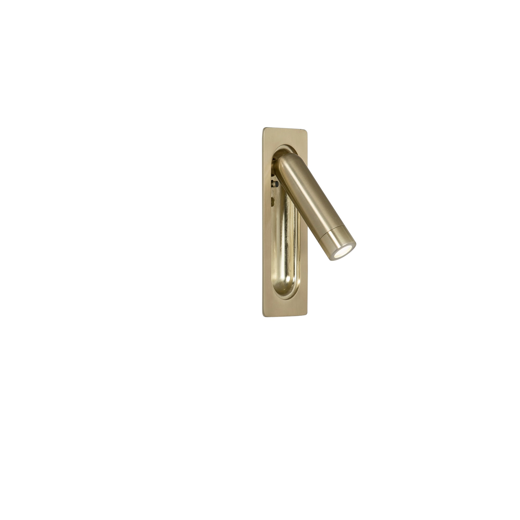 LED DEFOE recessed wall light in gold aluminium with pull-out adjustable light point - Luce Ambiente e Design