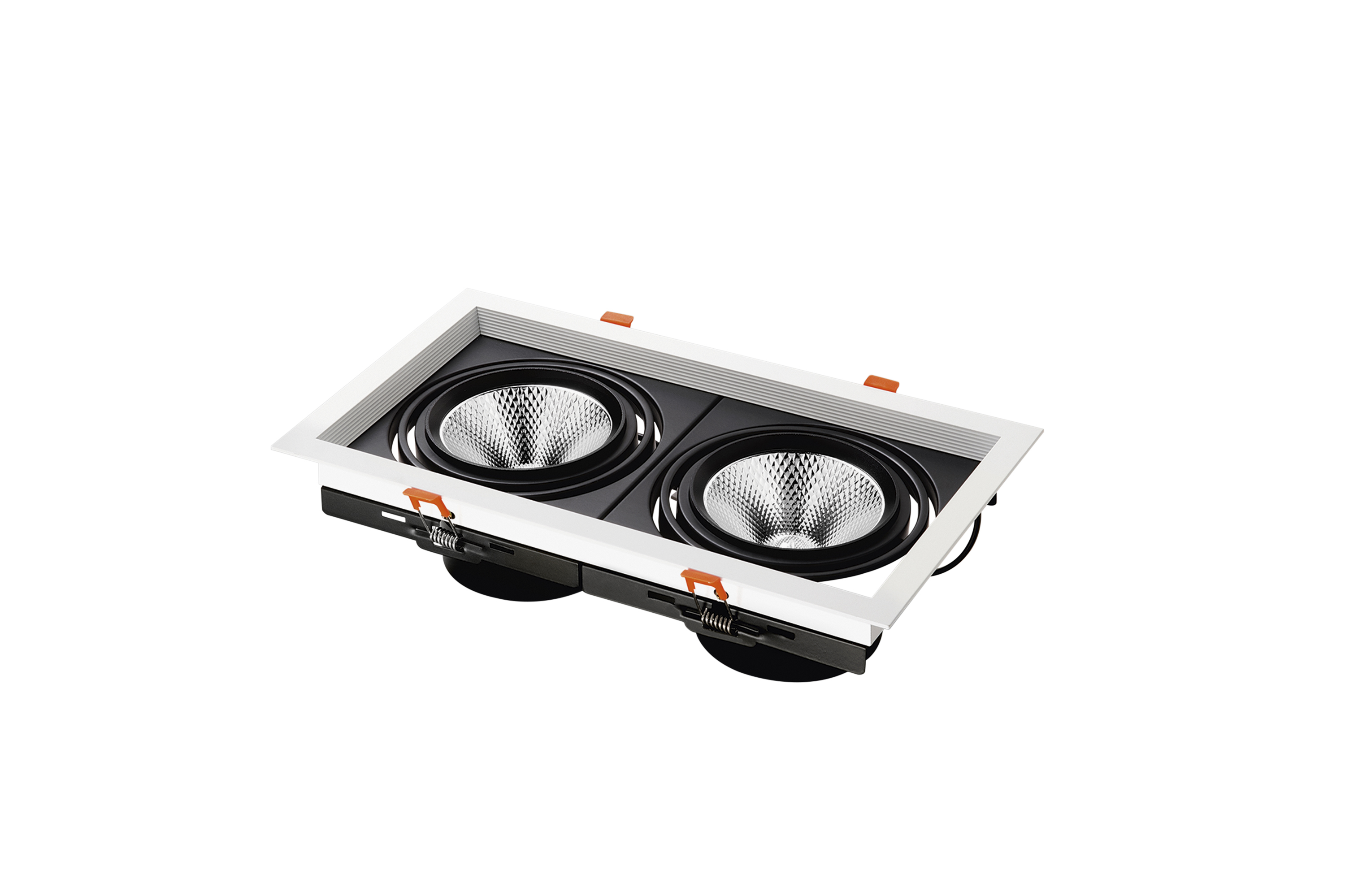Destiny anti-glare recessed spotlights with aluminum structure 2x30W - INTEC