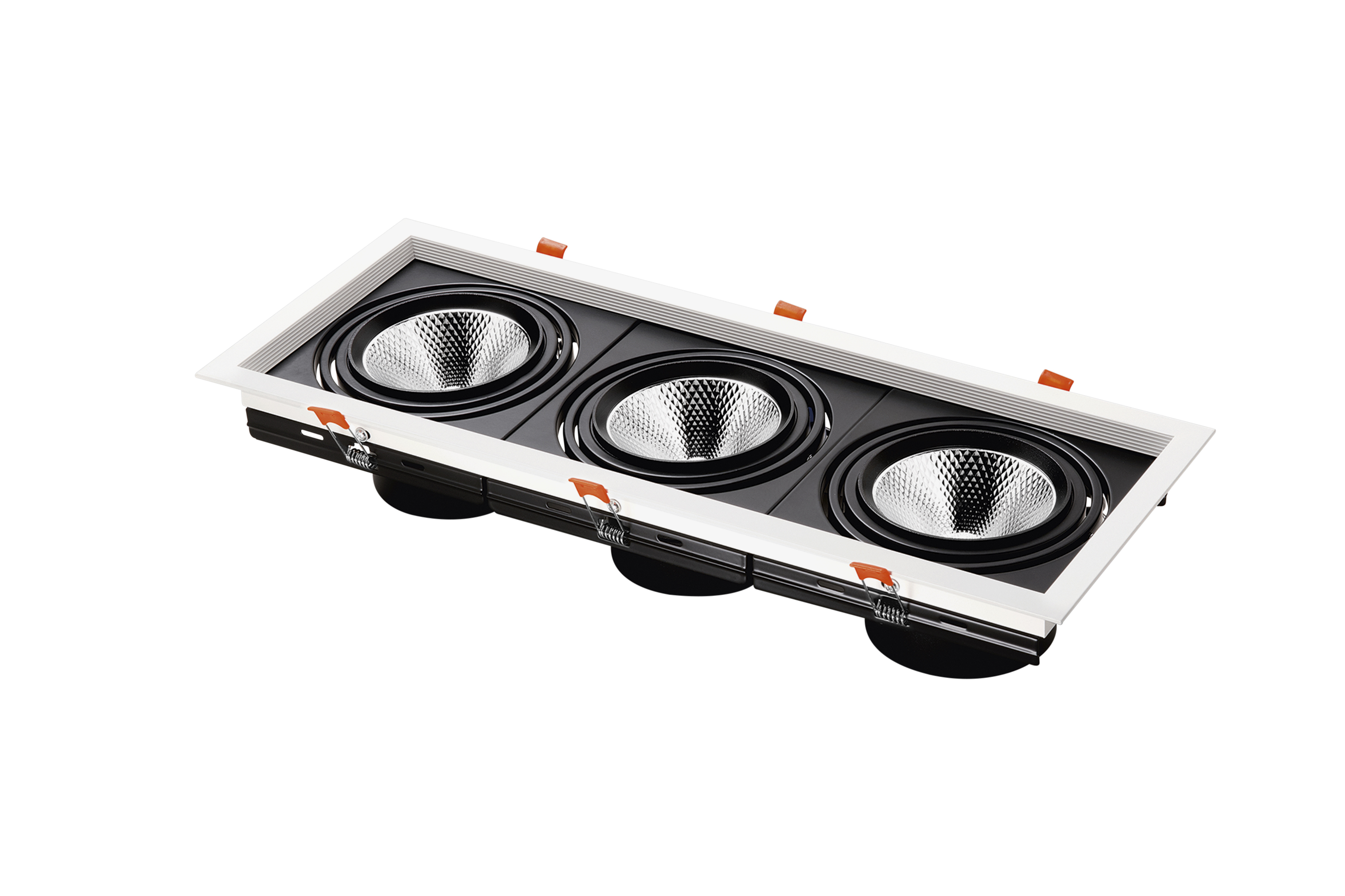 Destiny anti-glare recessed spotlights with aluminum structure 3x30W - INTEC