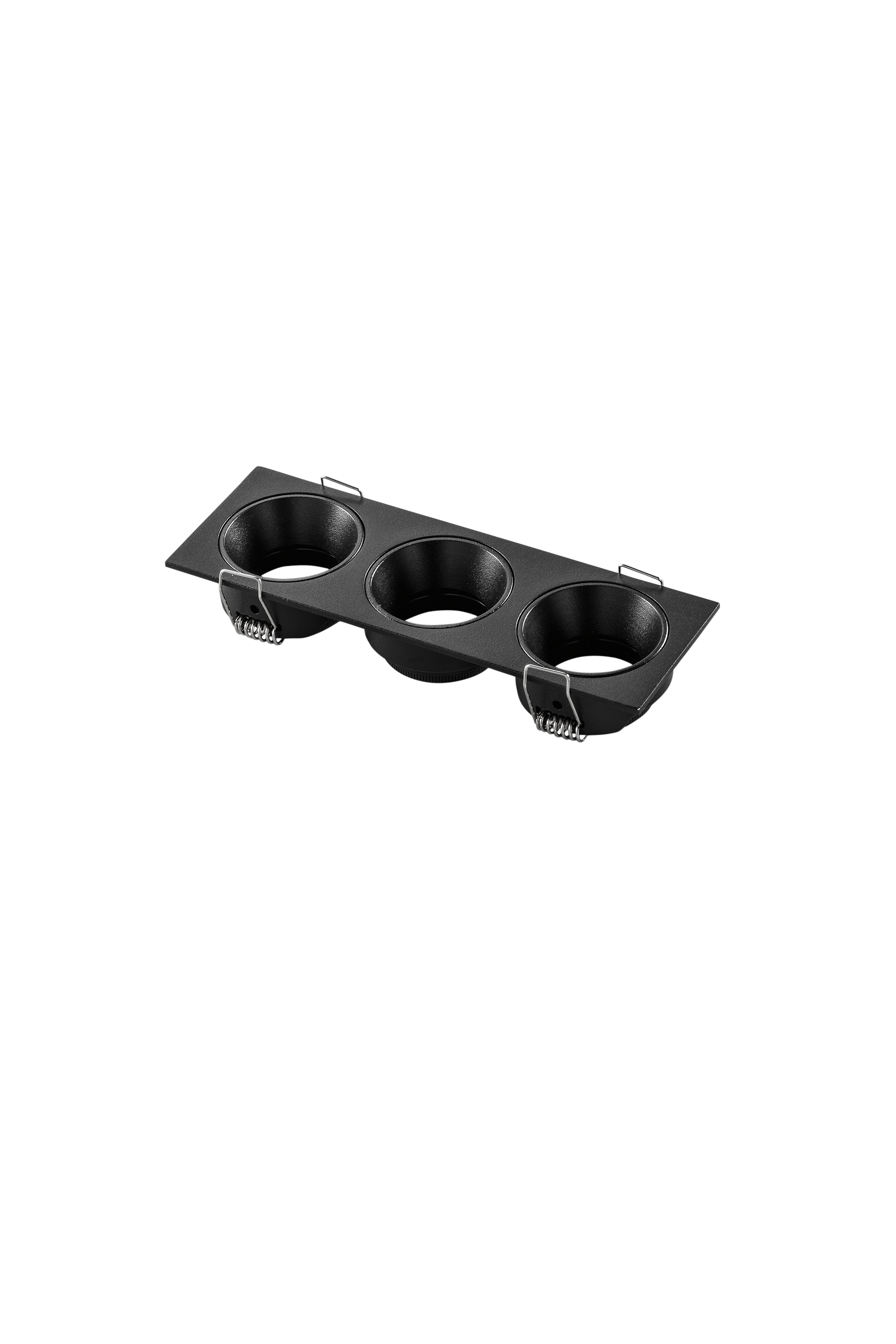 Eleven recessed with rectangular structure in black aluminum 3xGU10 - INTEC