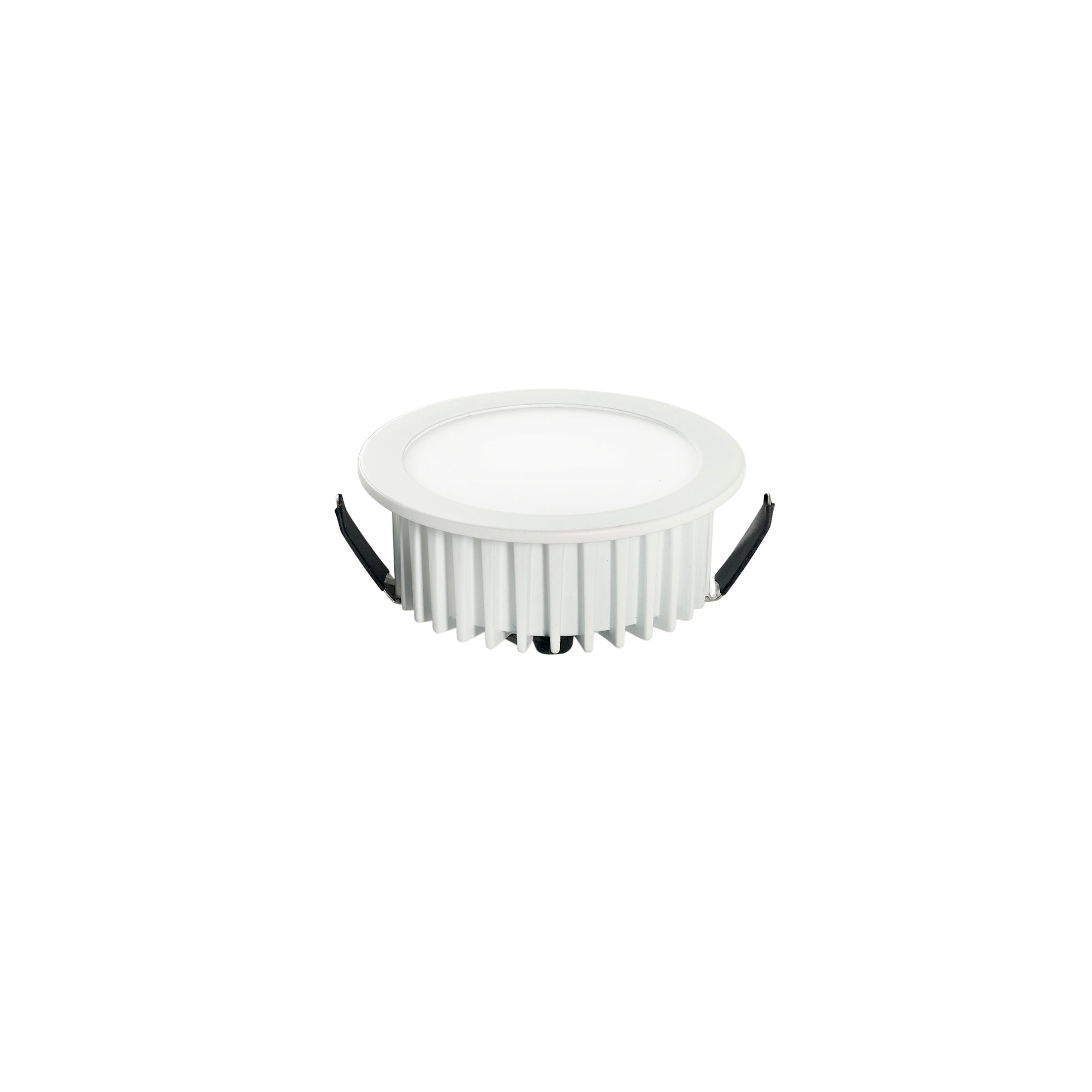 FUSION LED recessed spotlight in satin white aluminum 4000K - Intec