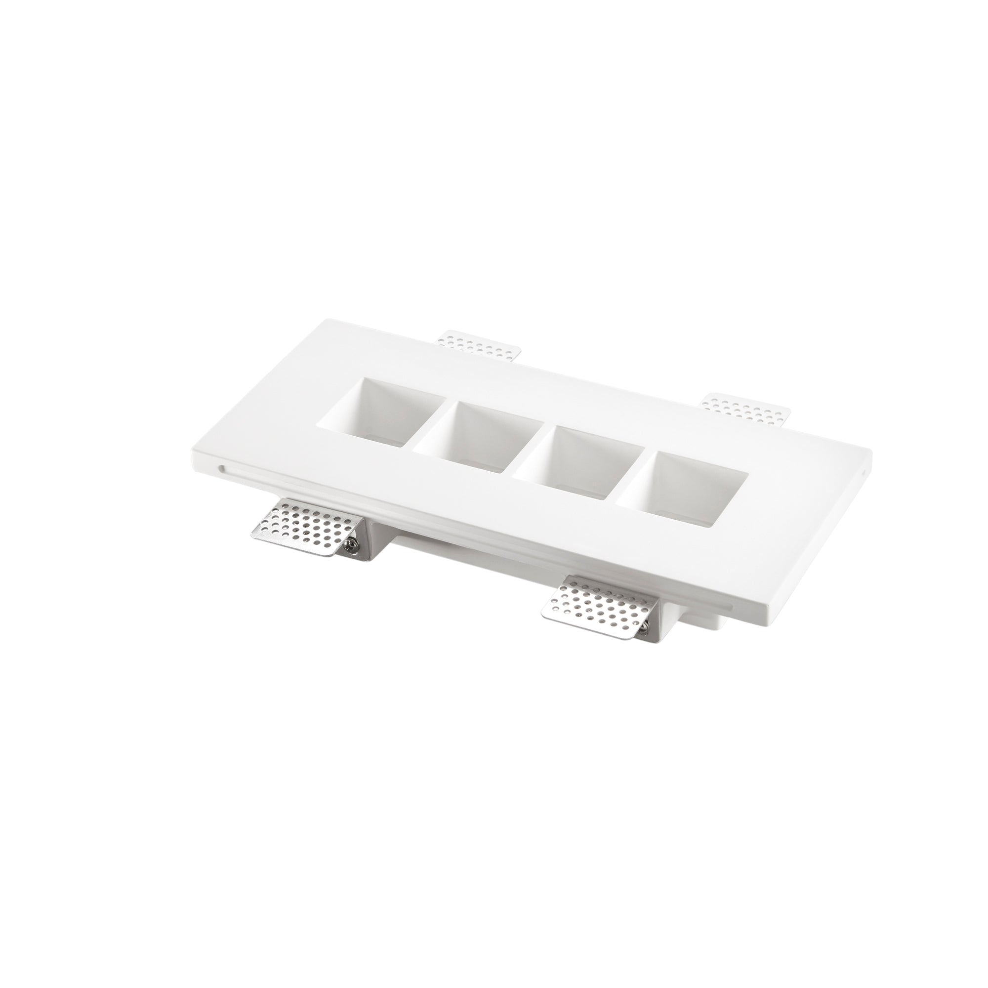 HIVE recessed spotlight in paintable white plaster for 4 light points - Intec
