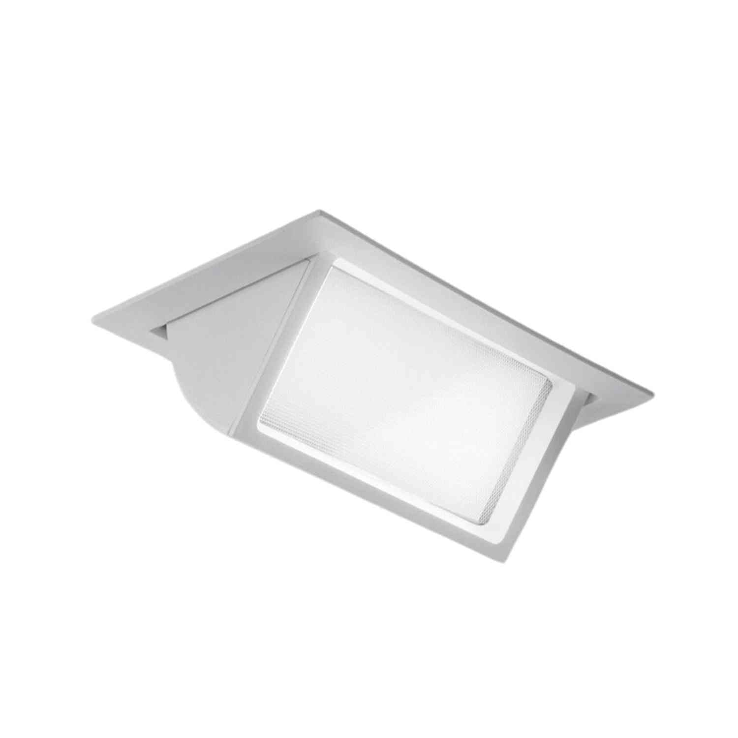 LYBRA recessed spotlight, pull-out and adjustable, in white aluminum with CCT - Intec