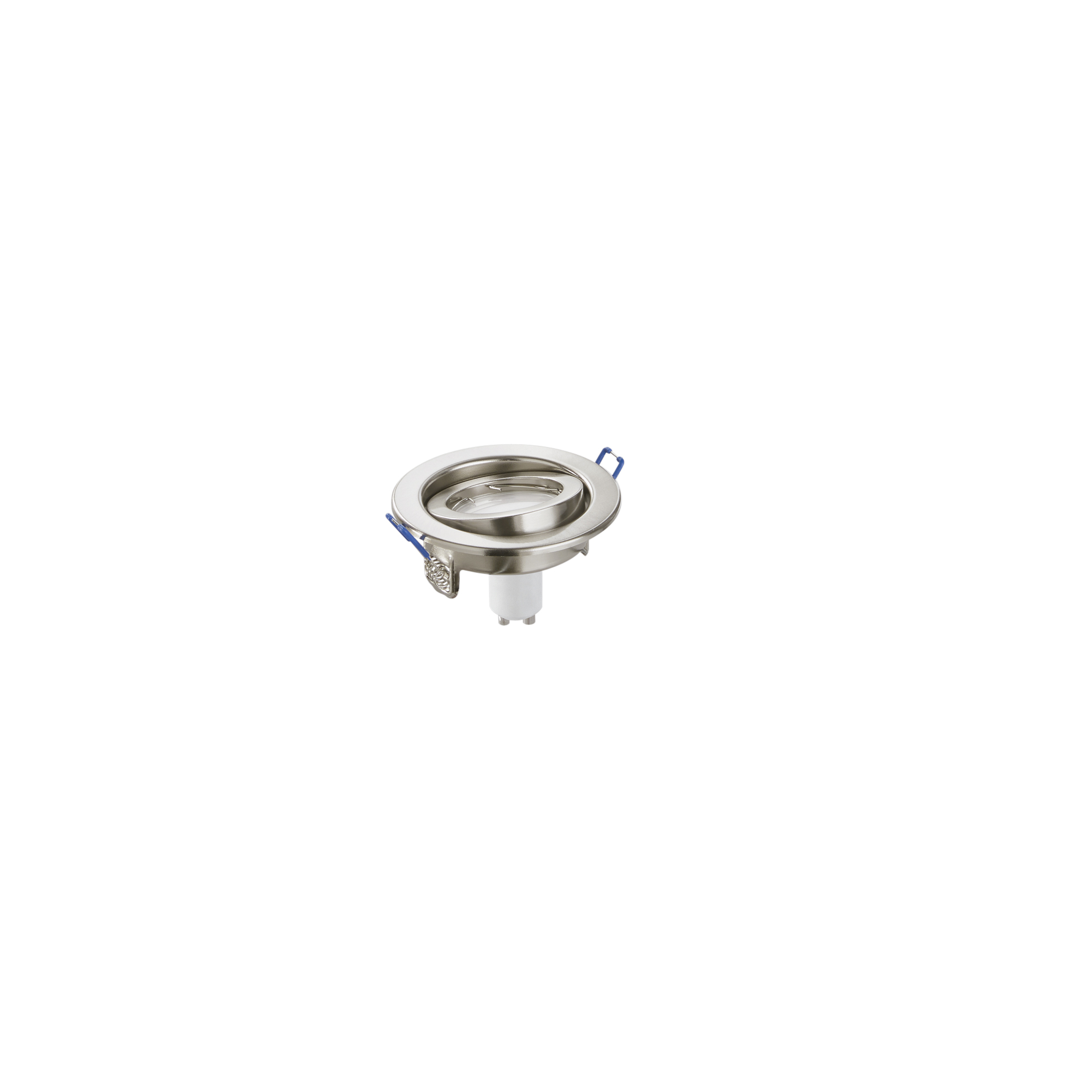 MATRIX adjustable LED recessed spotlight GU10 5W Ø100 mm nickel - Intec