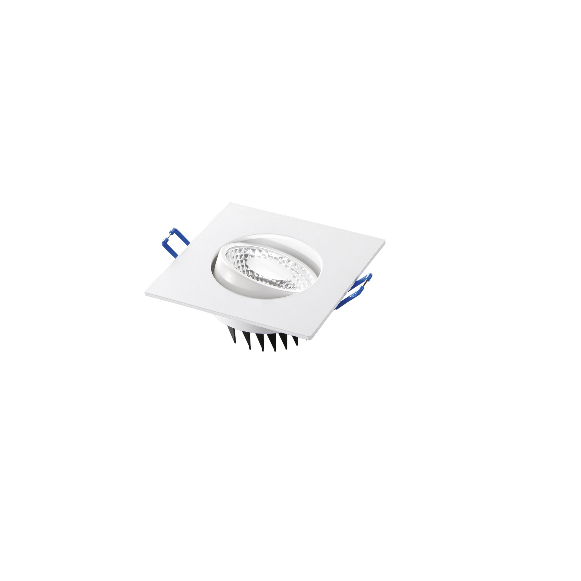 ORIONE square adjustable LED recessed spotlight in aluminum 4000K - White - Intec