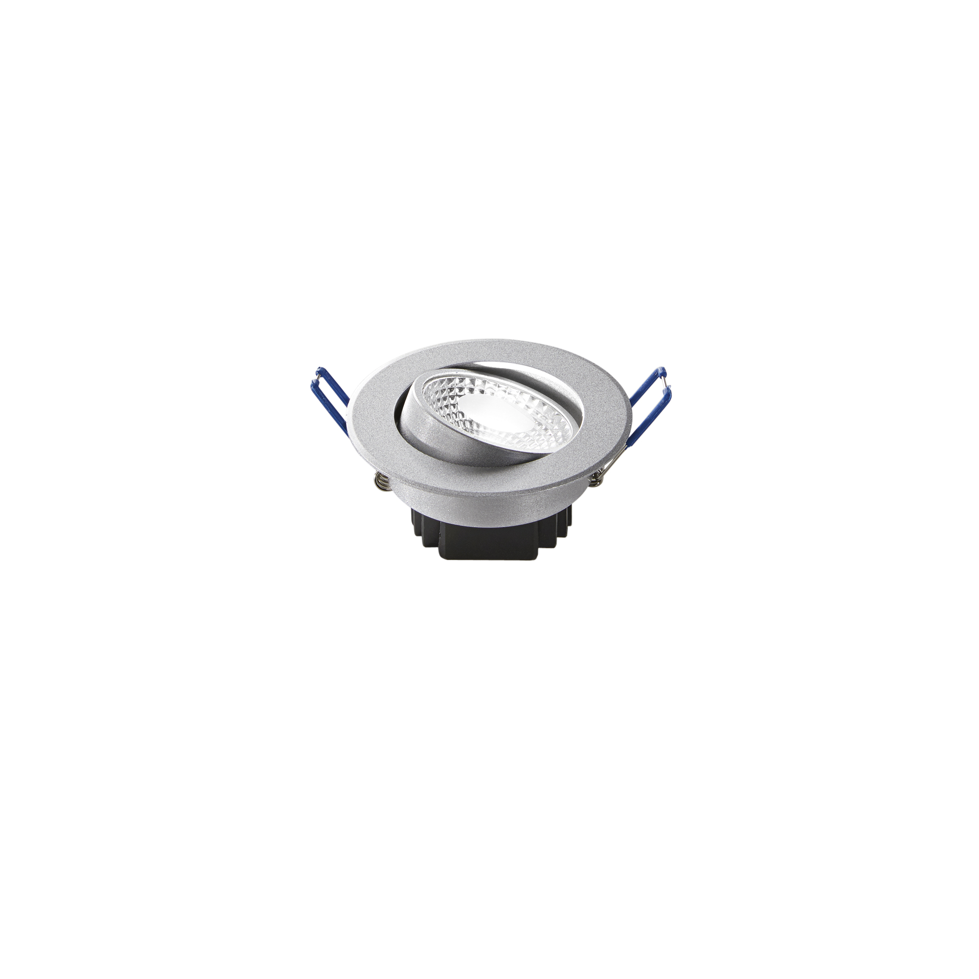 ORIONE round adjustable LED recessed spotlight in aluminum 4000K - Silver - Intec