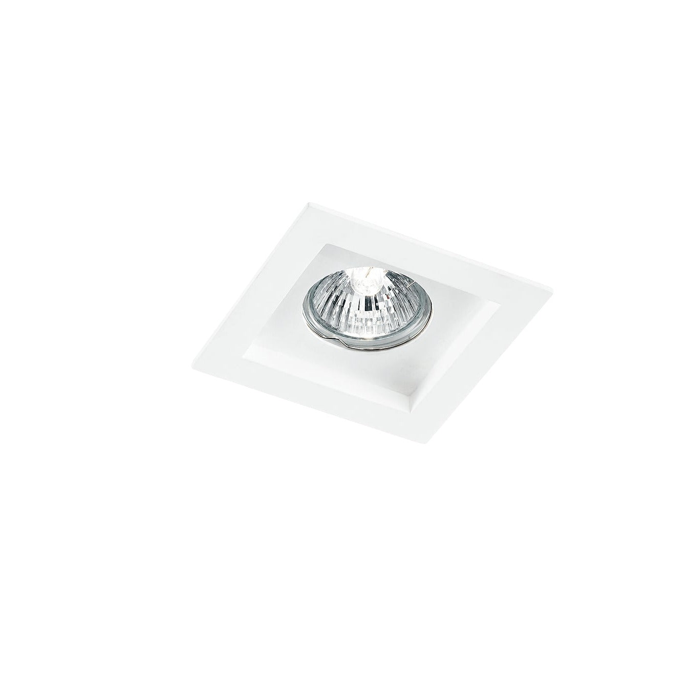 PHANTOM square recessed light in paintable white plaster 1xGU10 - Intec