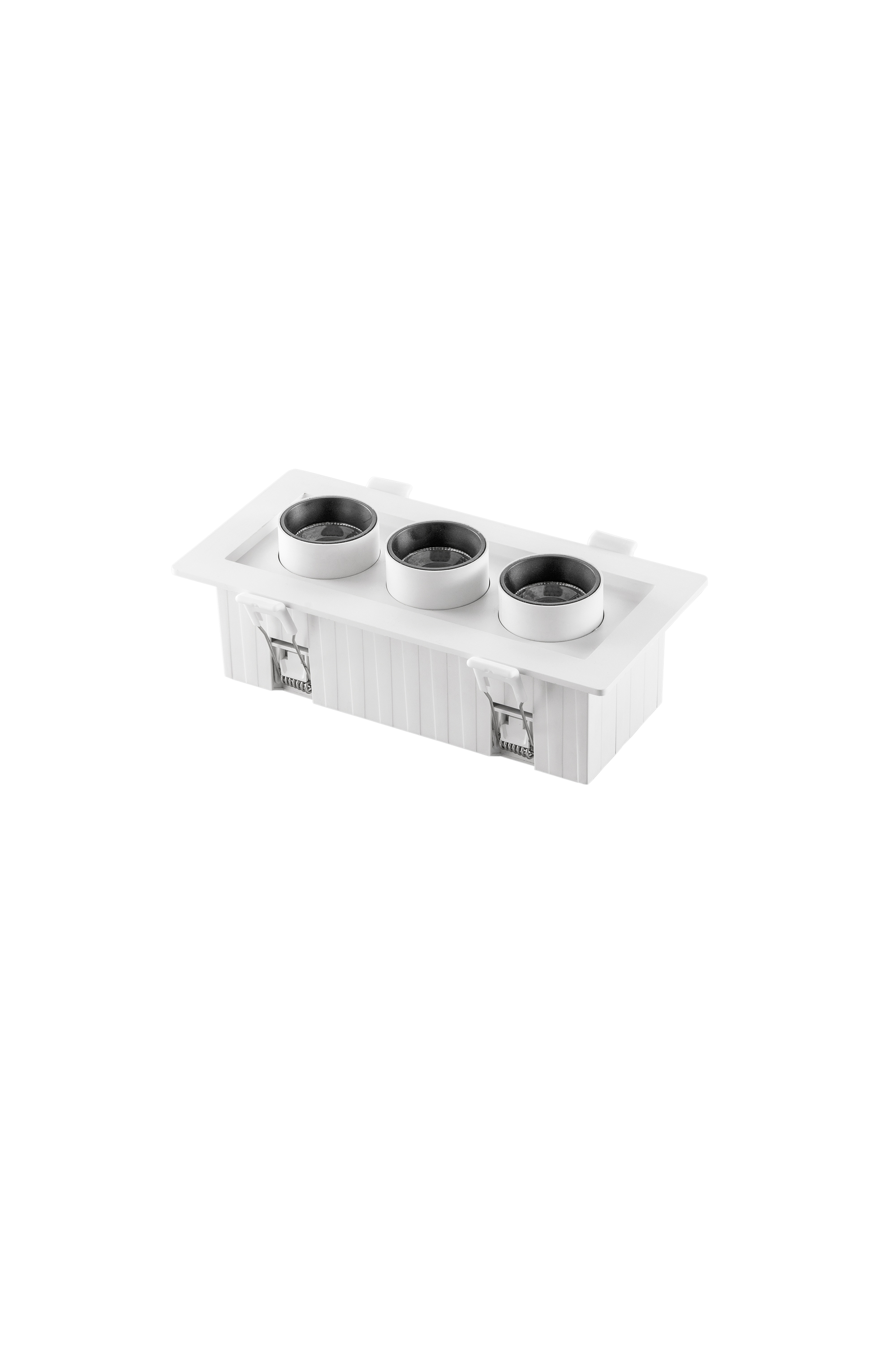 SIDER recessed LED spotlight anti-glare pull-out and adjustable - 3 lights - white - INTEC