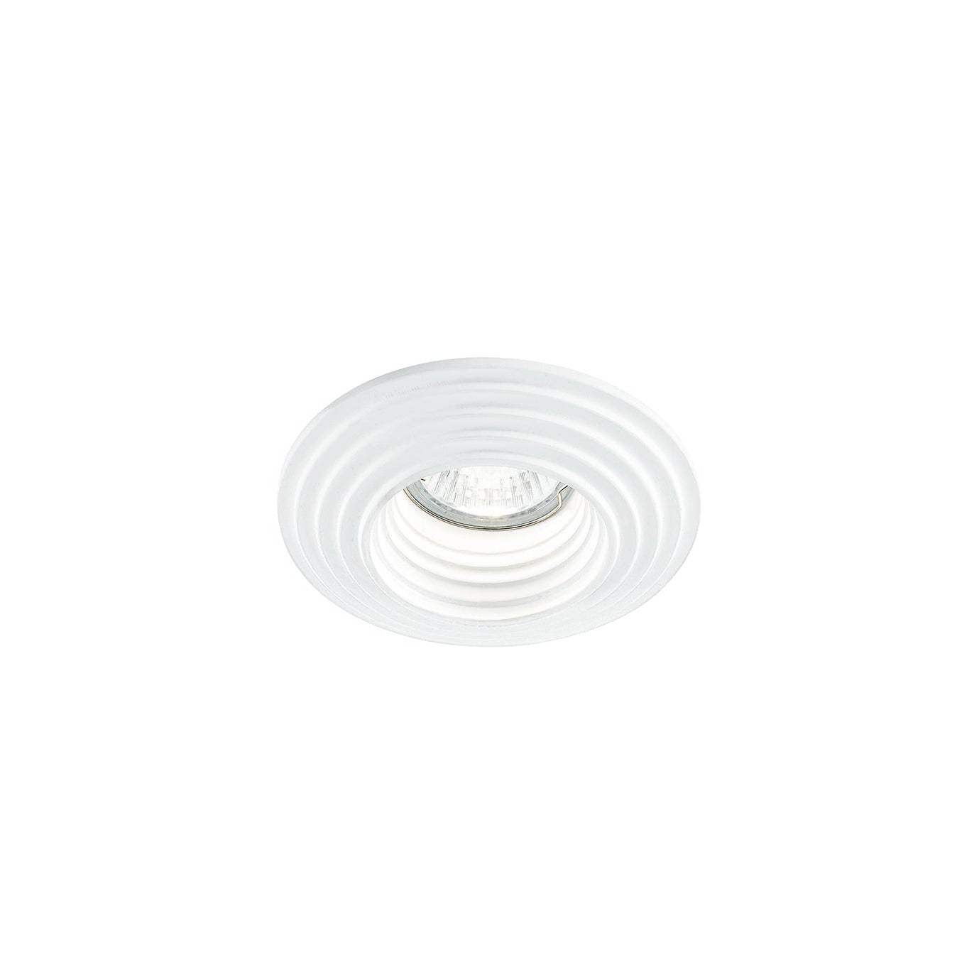 SPETTRO round recessed spotlight in paintable white plaster - Intec