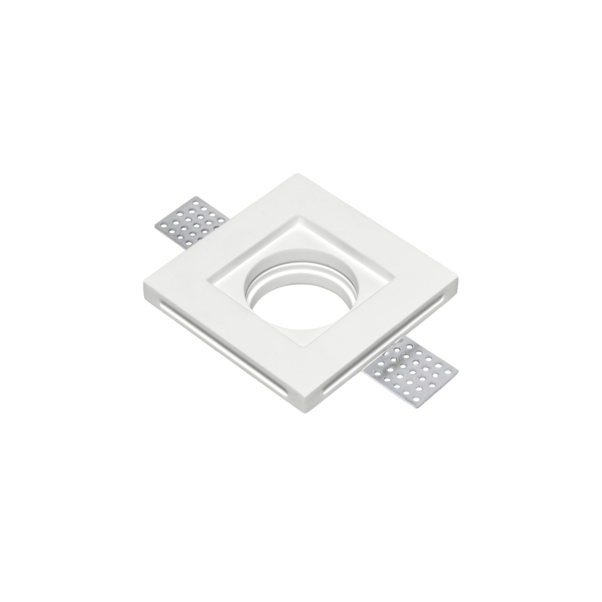 SPIRIT square recessed spotlight in paintable white plaster - Intec