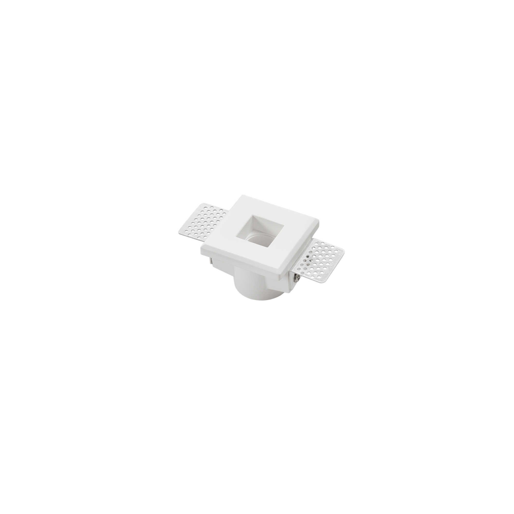 Square frame for STARRY recessed spotlight in paintable white plaster - Intec