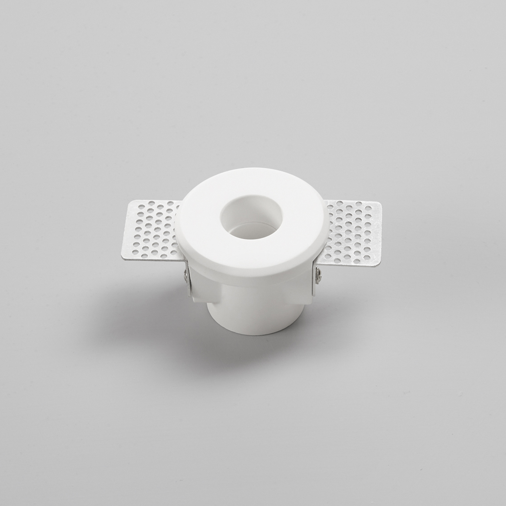 Round frame for STARRY recessed spotlight in paintable white plaster - Intec