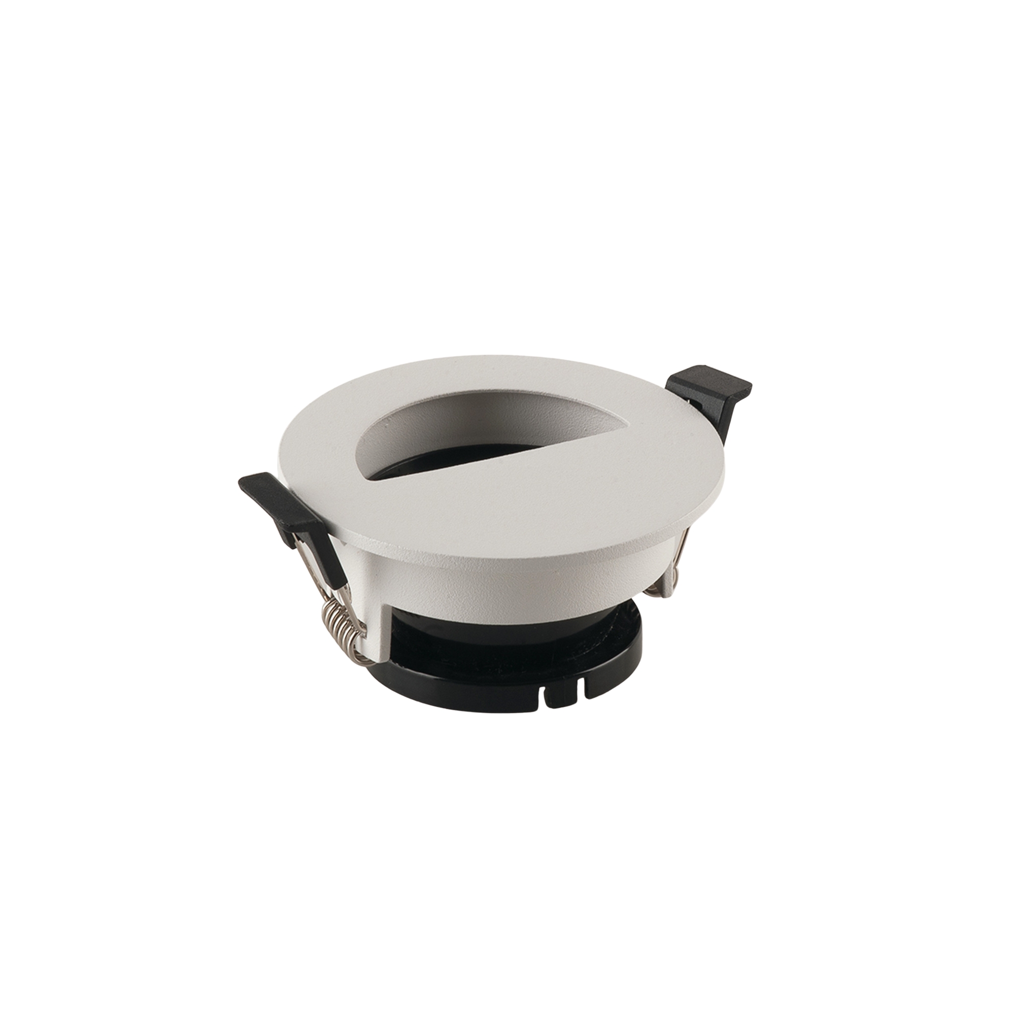 Frame for STENOS recessed spotlight round white with half-moon hole 8.5 cm - Intec