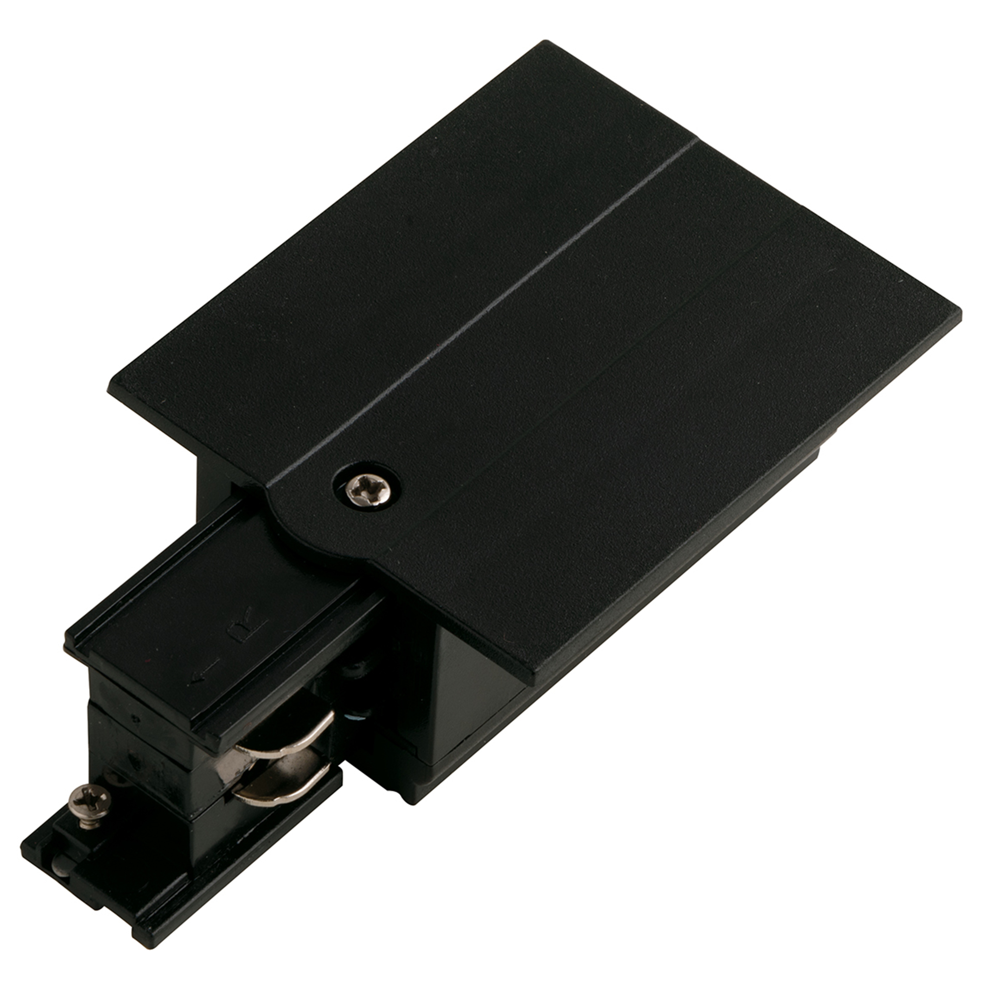 Right power feed for black recessed three-phase track - Intec
