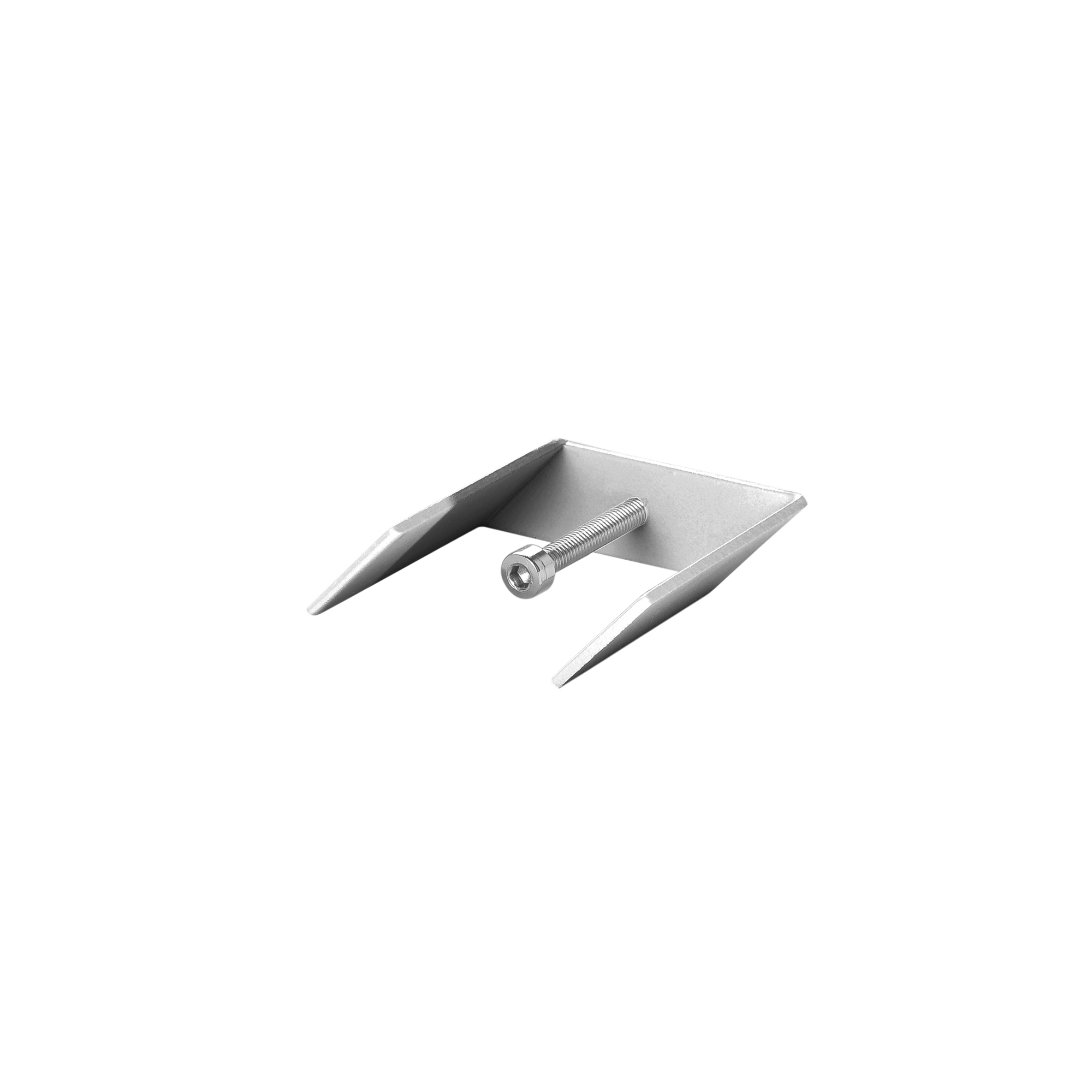 2-piece kit of galvanized brackets for TRACK recessed rail - Intec