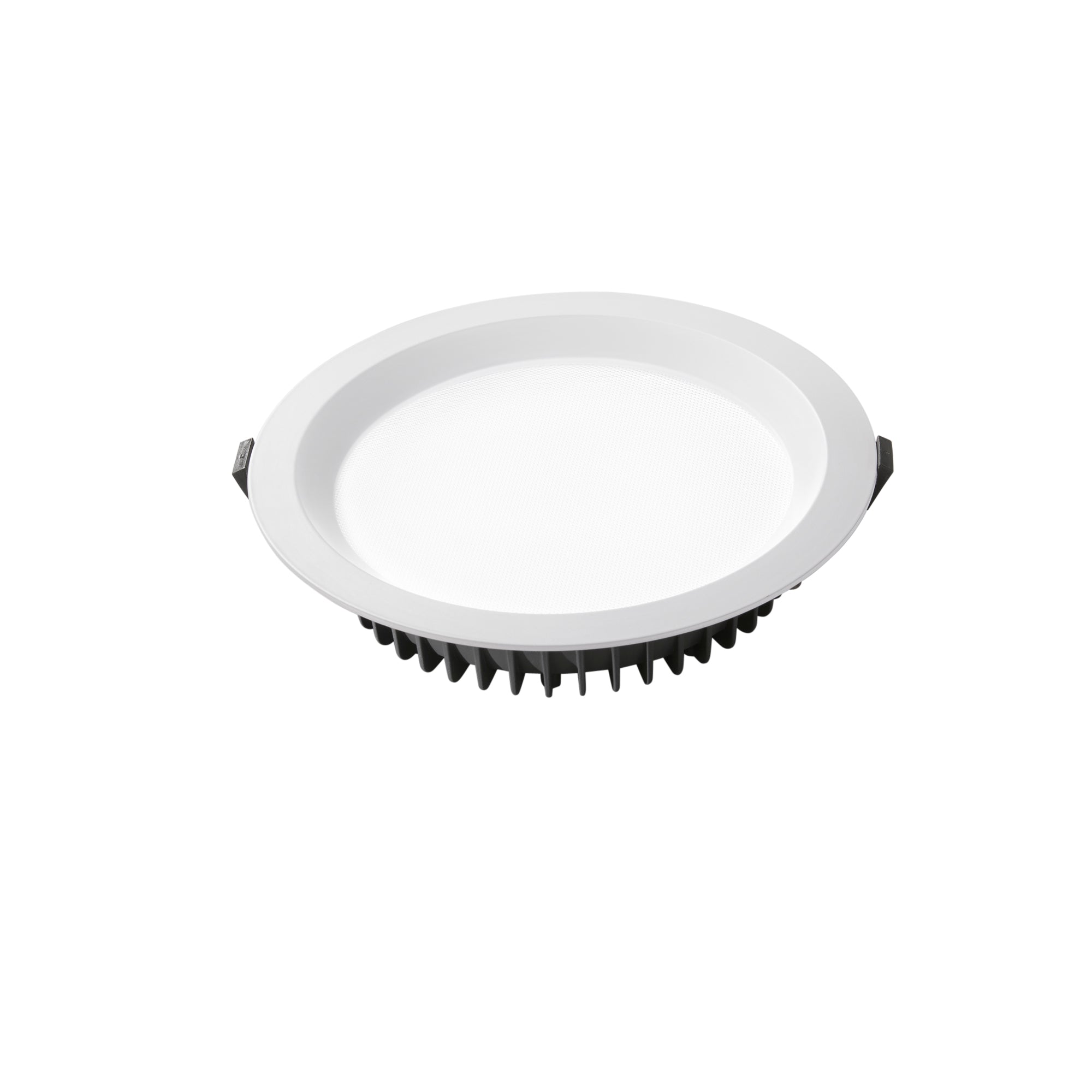 TRON LED recessed spotlight in white aluminum CCT IP44 30W 23 cm - Intec