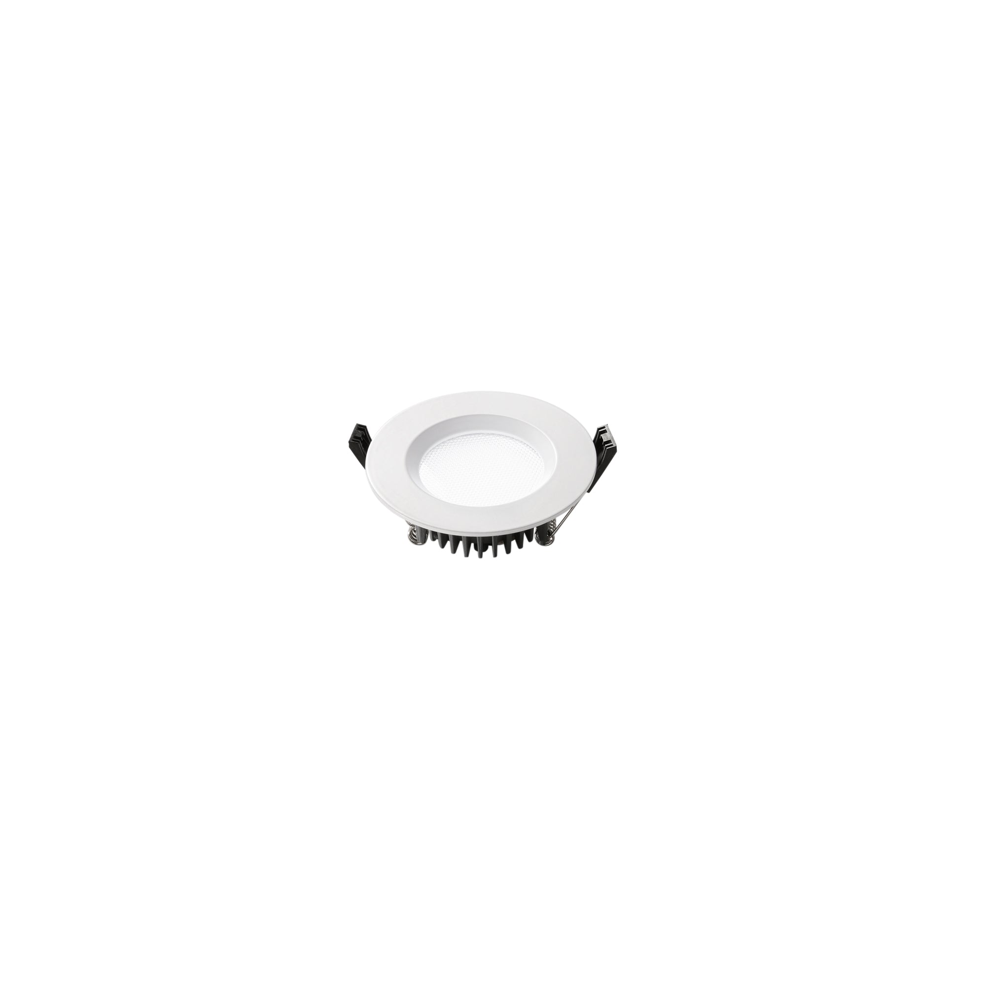 TRON LED recessed spotlight in white aluminum CCT IP44 7W 9.5 cm - Intec