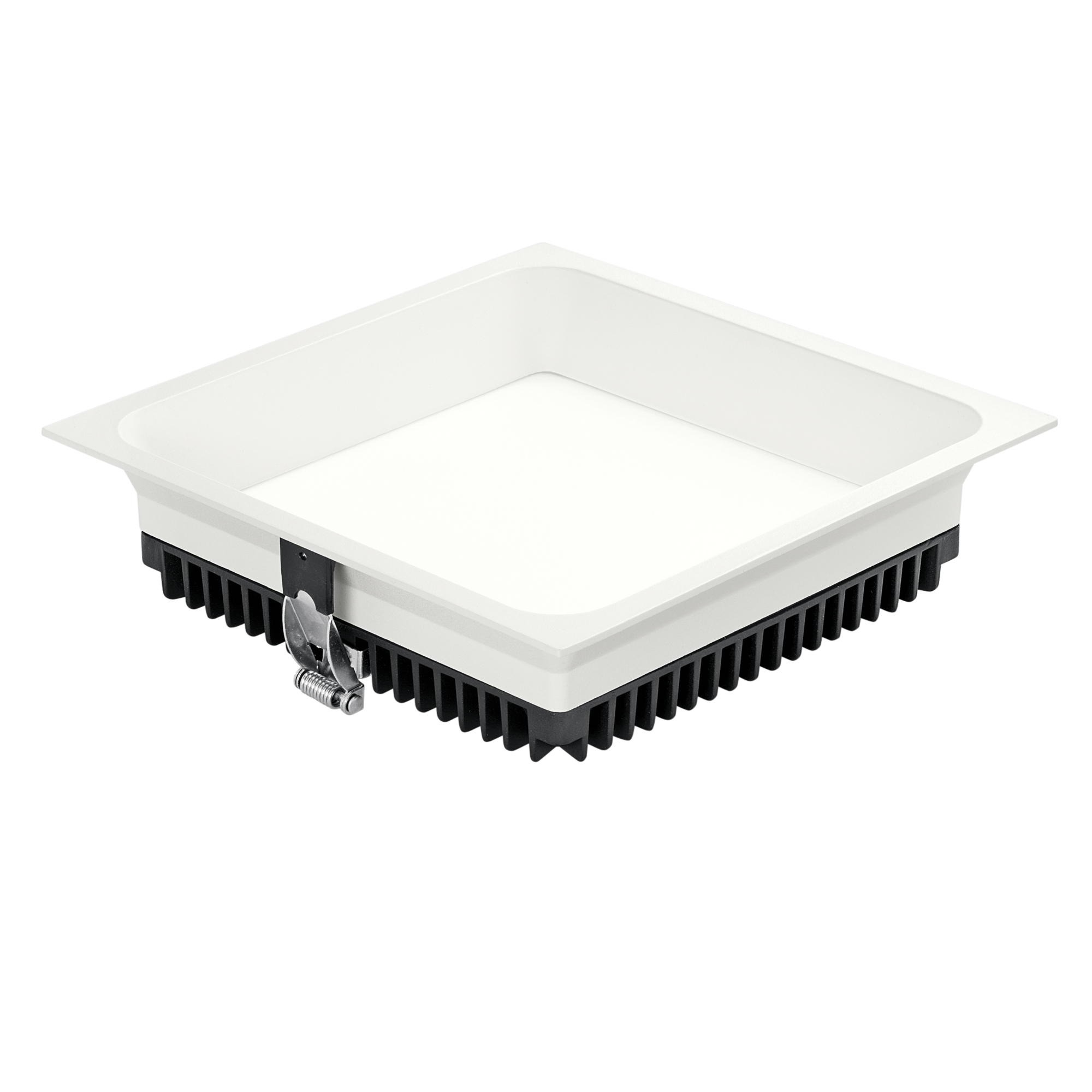 XANTO square white LED recessed spotlight with anti-glare light 30W warm light 22x22cm - Intec