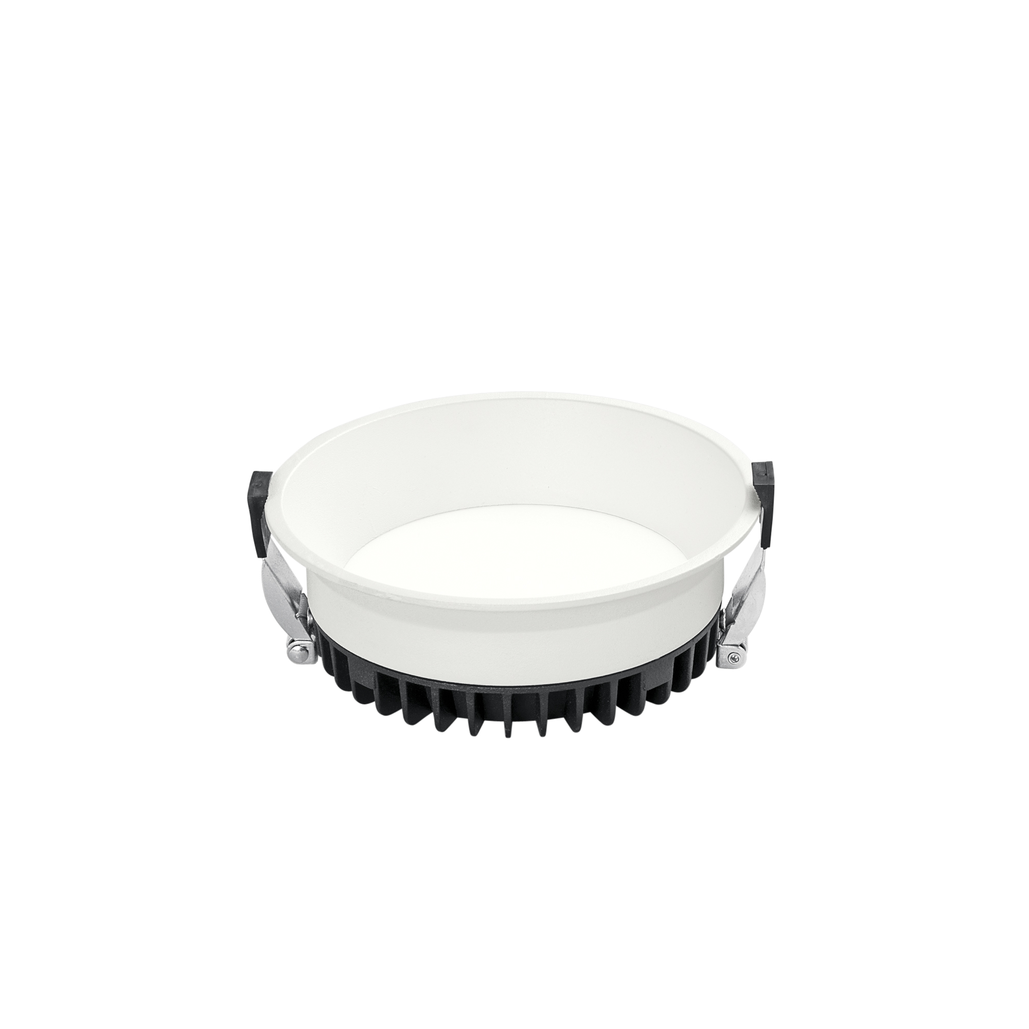 XANTO round recessed spotlight in satin white aluminum with CCT 145x145cm - INTEC