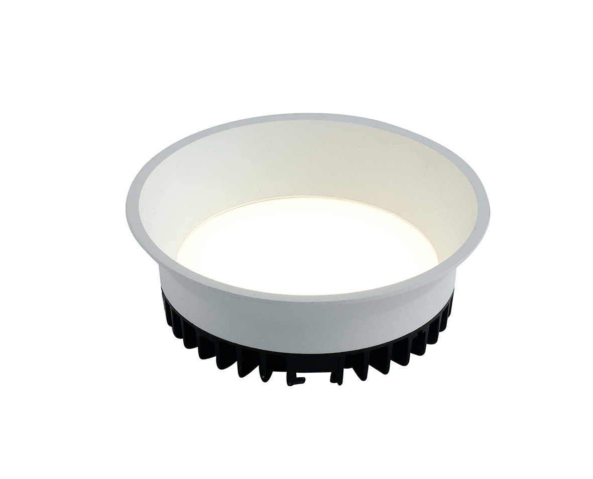 XANTO round white LED recessed spotlight with anti-glare light 30W cool light 22cm - Intec