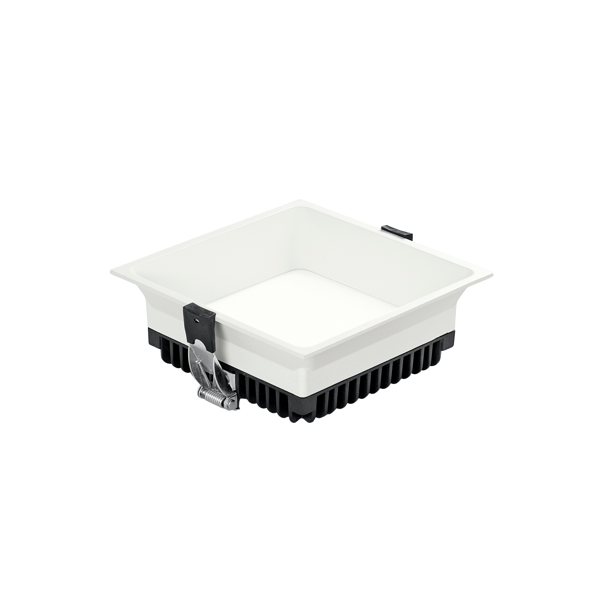XANTO square recessed spotlight in satin white aluminum with CCT 145x145cm - INTEC