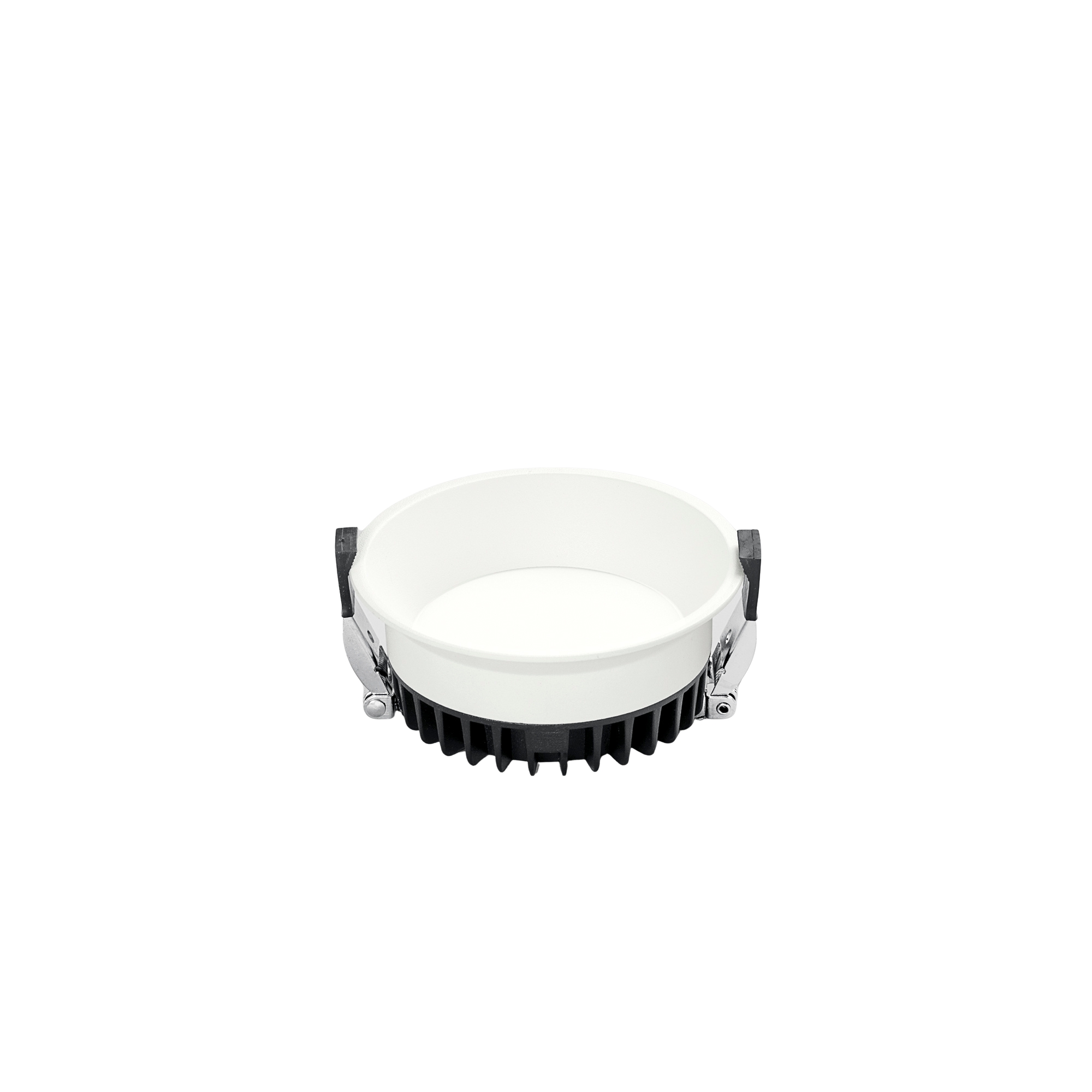 XANTO round recessed spotlight in satin white aluminum with CCT 110x110cm - INTEC
