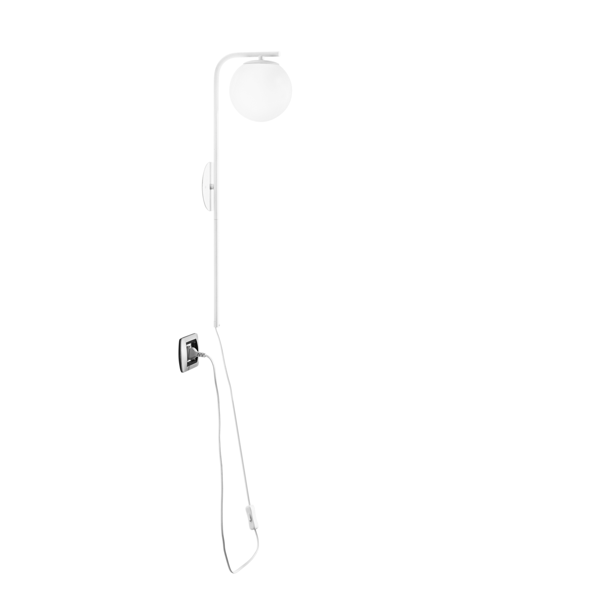 ODISSEO wall light in white metal with glass diffuser - Luce Ambiente e Design