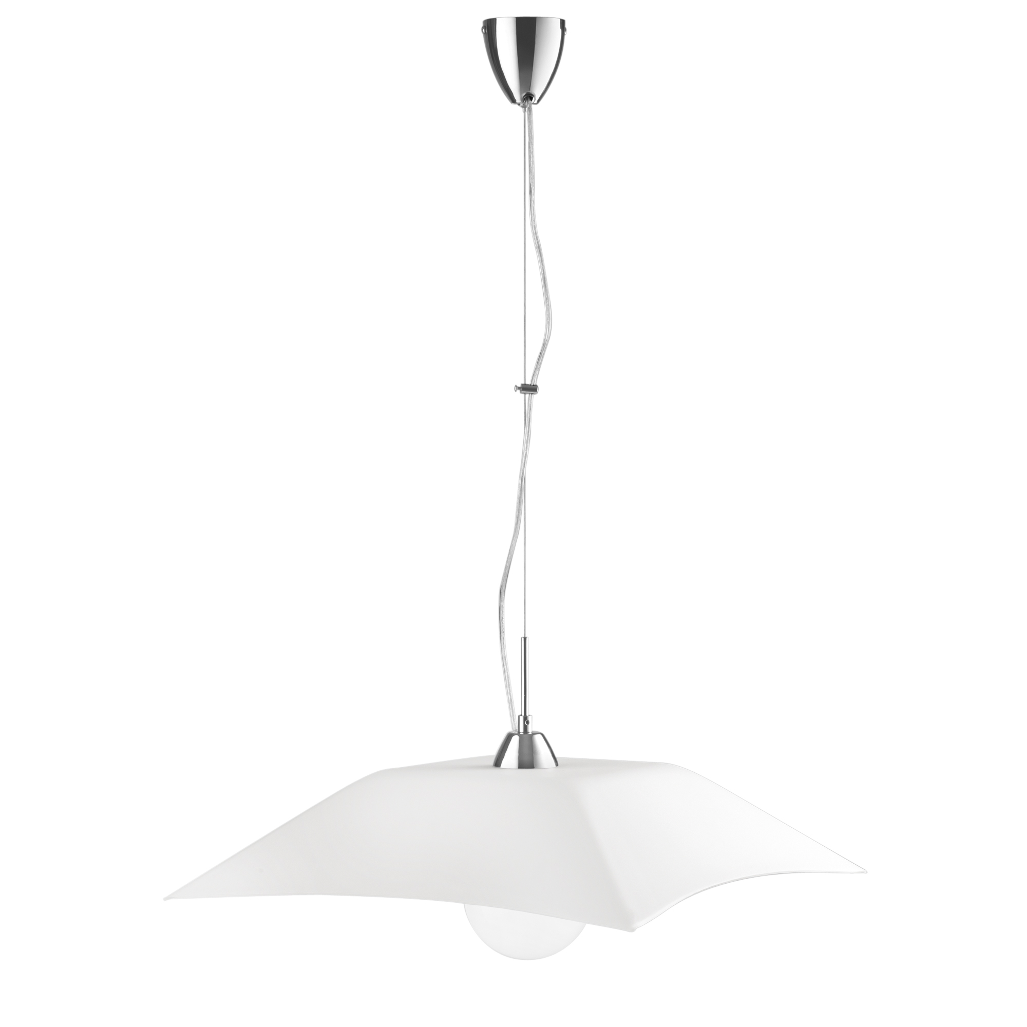 OSIRIDE white glass pendant chandelier h 120 cm - Luce Ambiente e Design