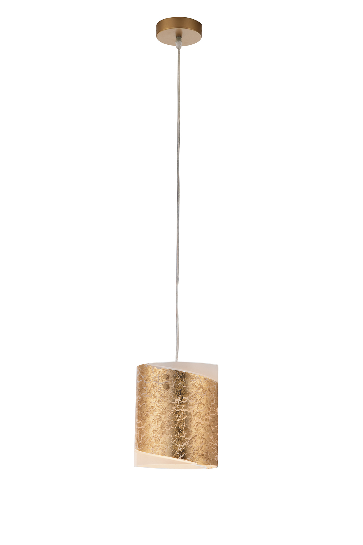 PARIS pendant in glass with gold leaf decoration 20 cm - Luce Ambiente e Design