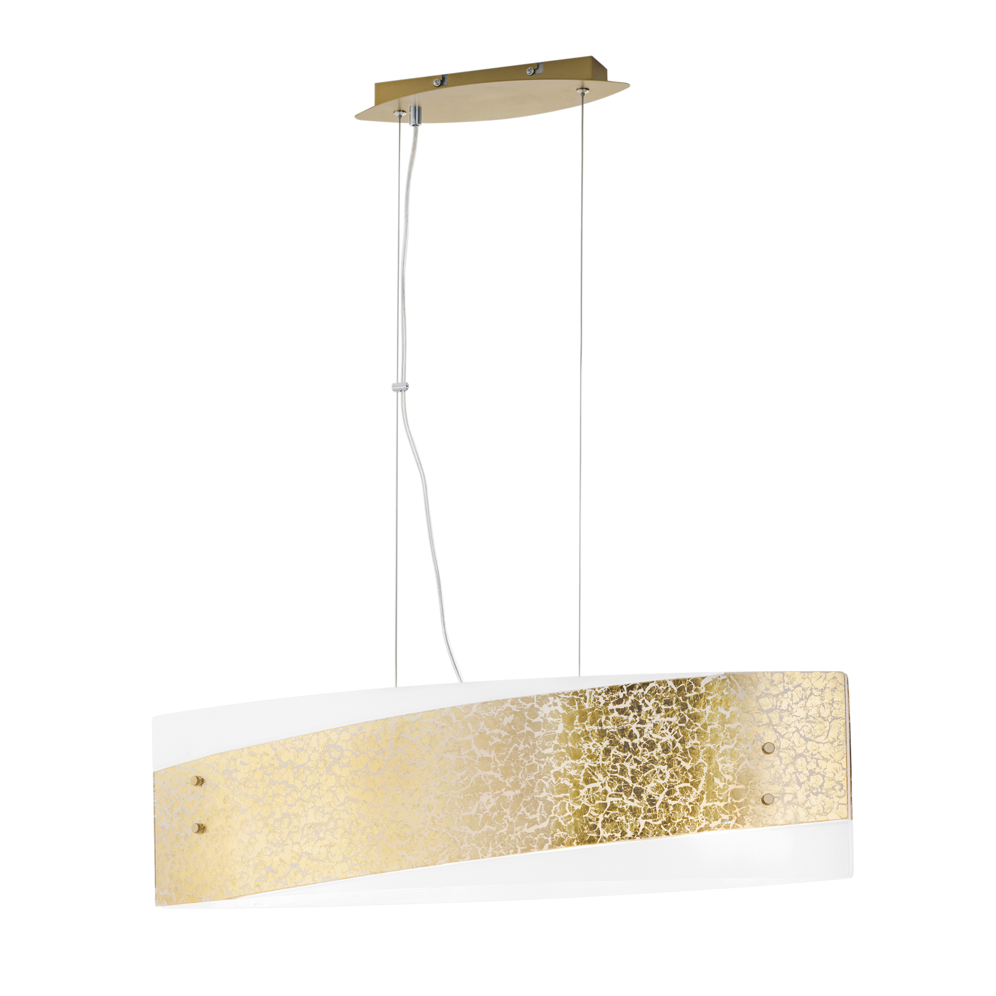 PARIS pendant in glass with gold leaf decoration 75 cm - Luce Ambiente e Design
