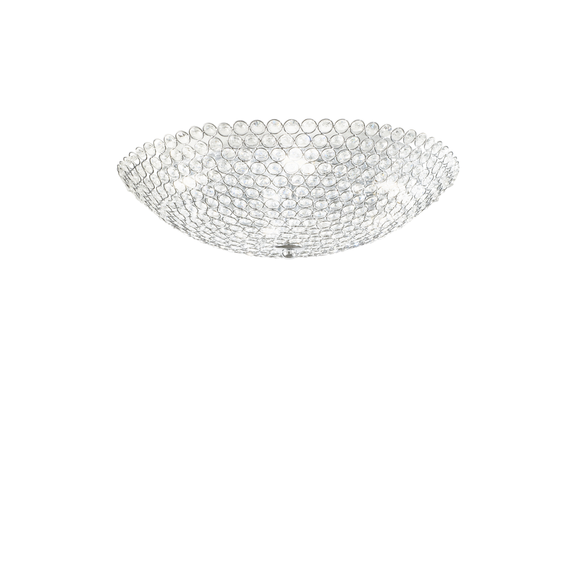 PLANET ceiling light in chrome metal and crystals Ø 45 cm - Luce Ambiente e Design