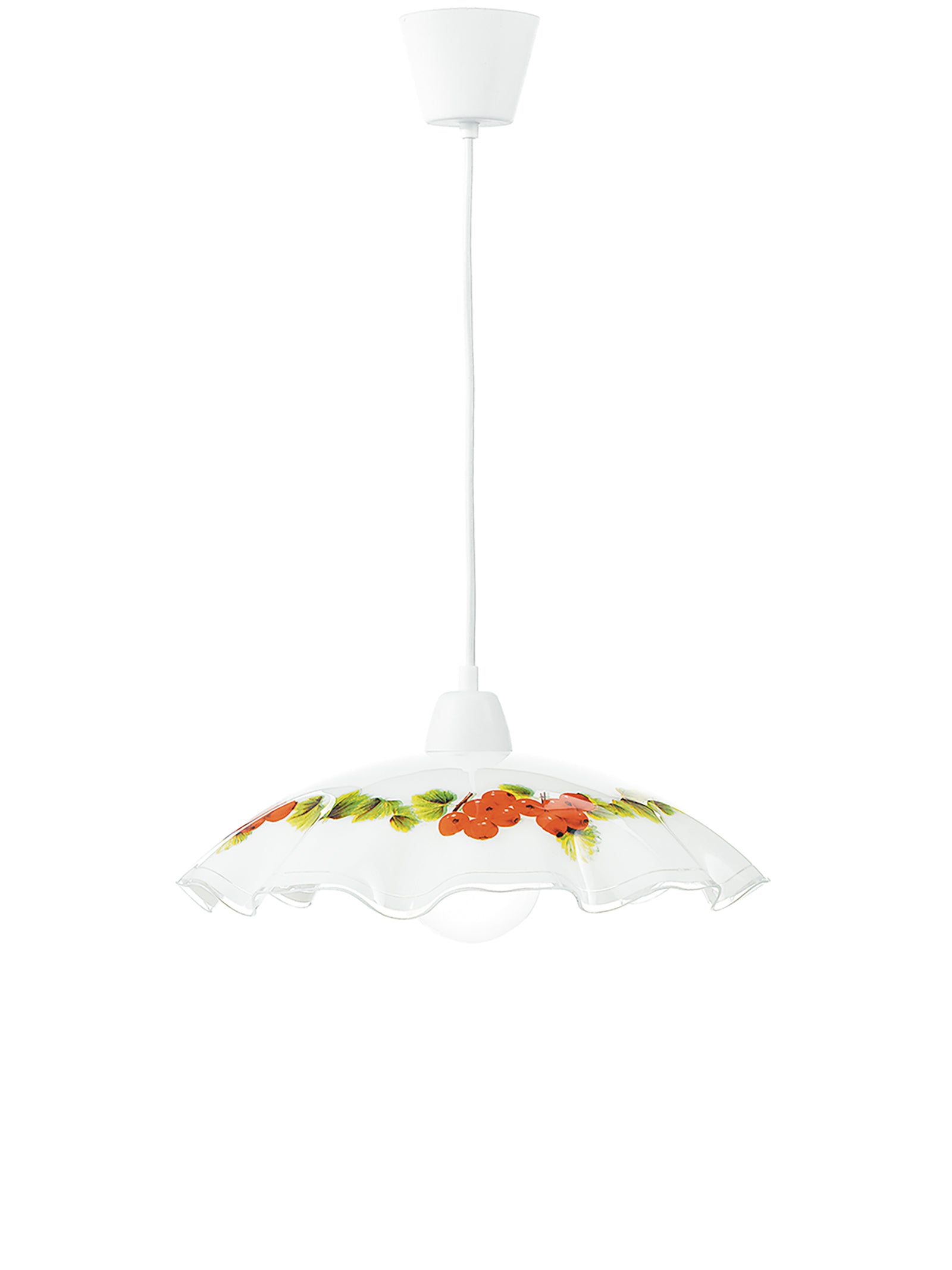 RIBES white glass pendant chandelier with plastic cable - Luce Ambiente e Design