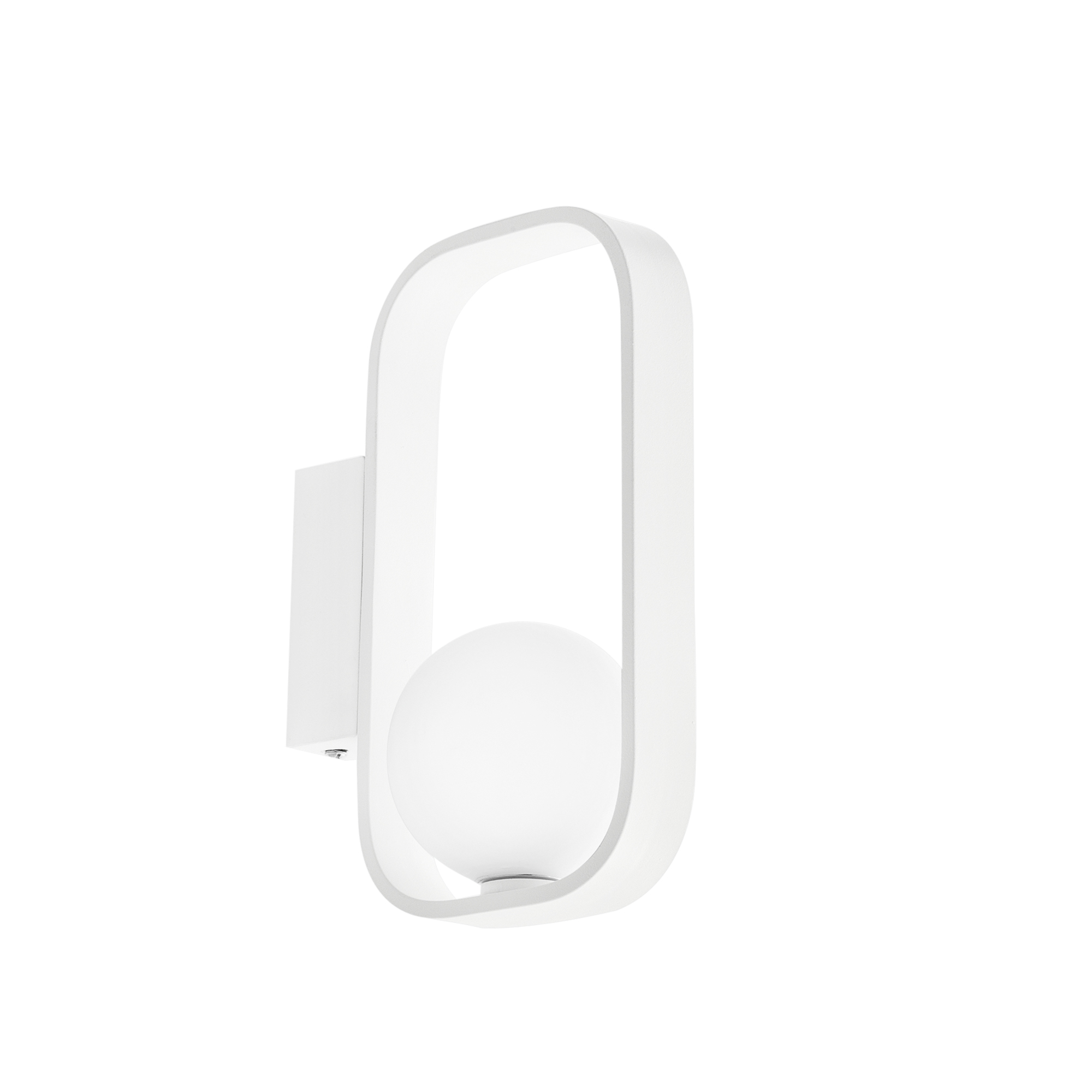 ROXY wall light in aluminum and satin white glass - Luce Ambiente e Design