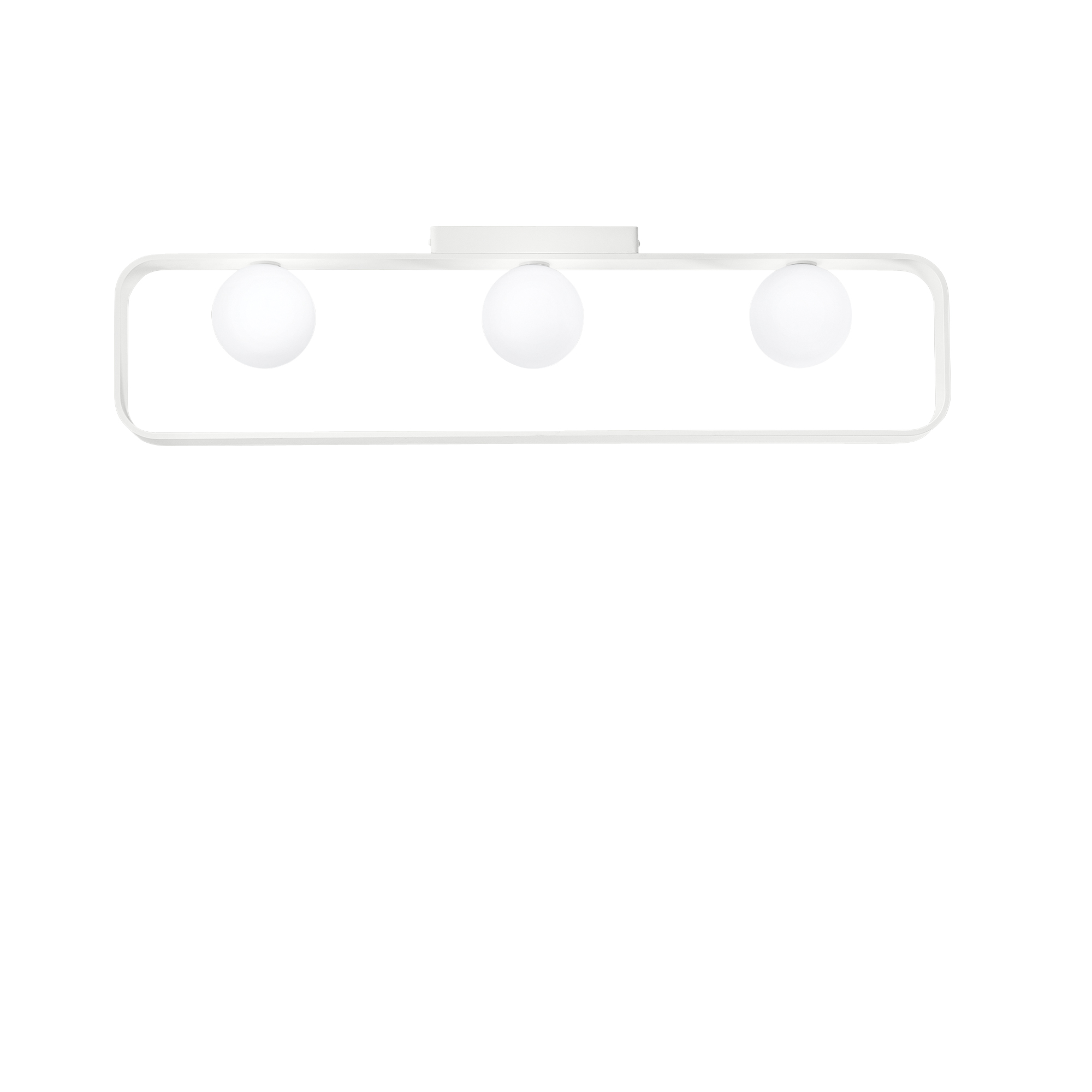 ROXY ceiling light in aluminium and satin white glass with 3 lights - Luce Ambiente e Design
