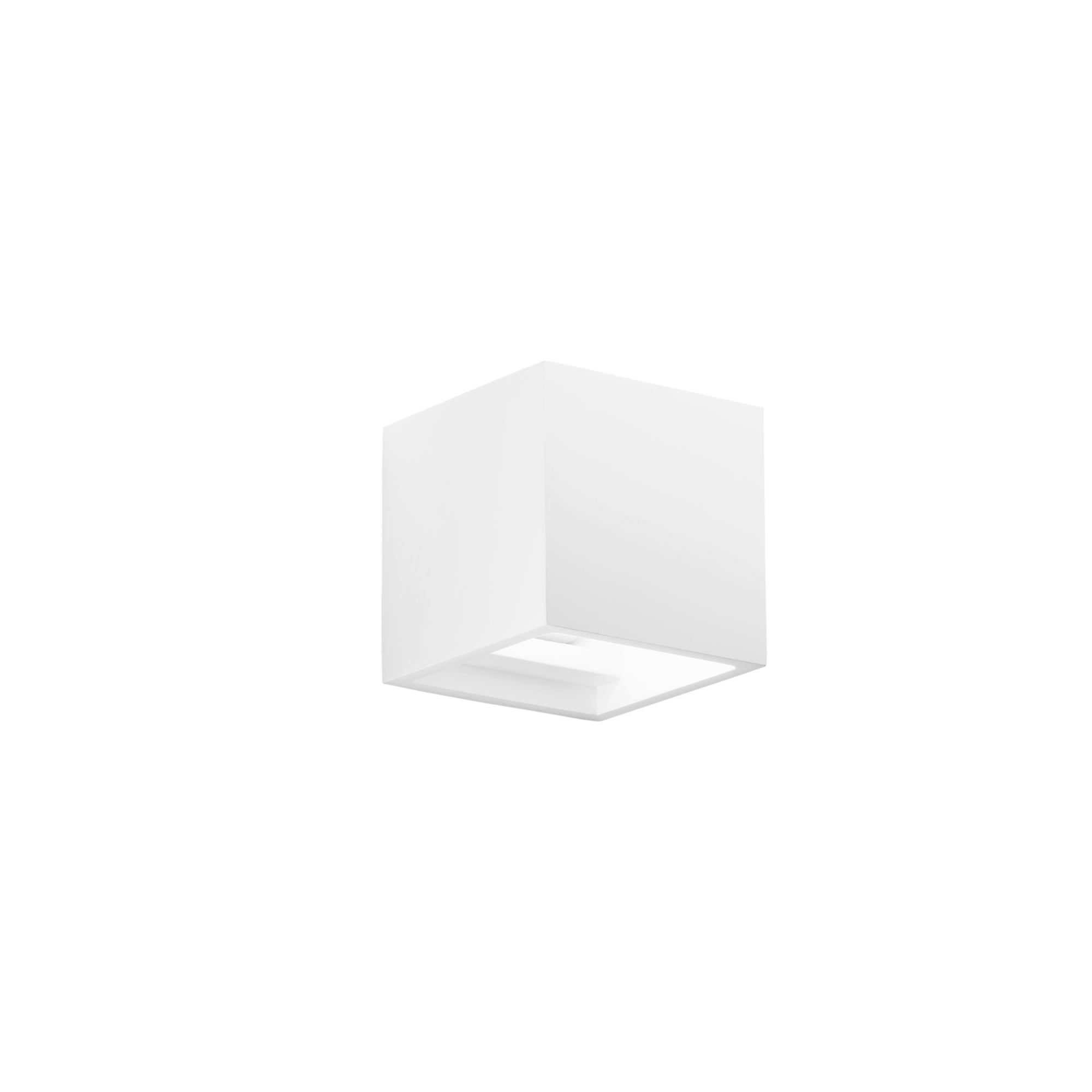 RUBIK square wall light in paintable white plaster - Luce Ambiente e Design