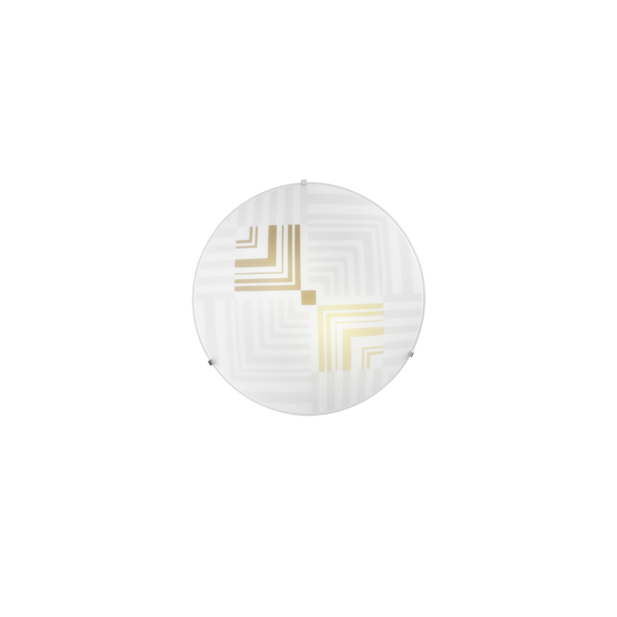 SEVENTY ceiling light in white glass with gold decorations Ø 30 cm - Luce Ambiente e Design