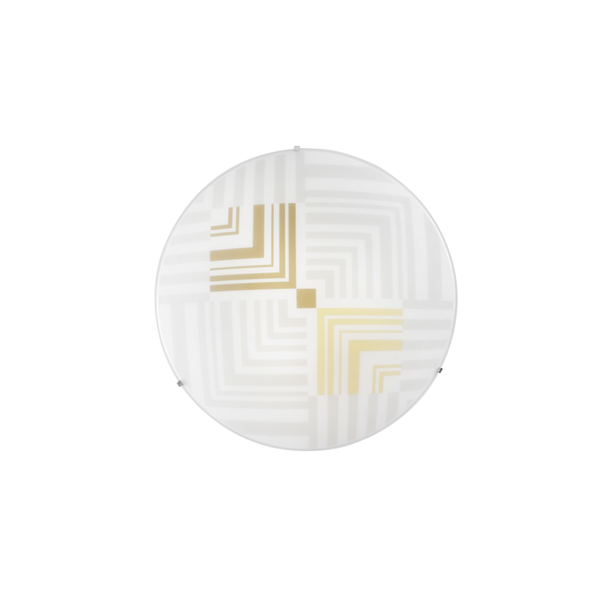 SEVENTY ceiling light in white glass with gold decorations Ø 40 cm - Luce Ambiente e Design