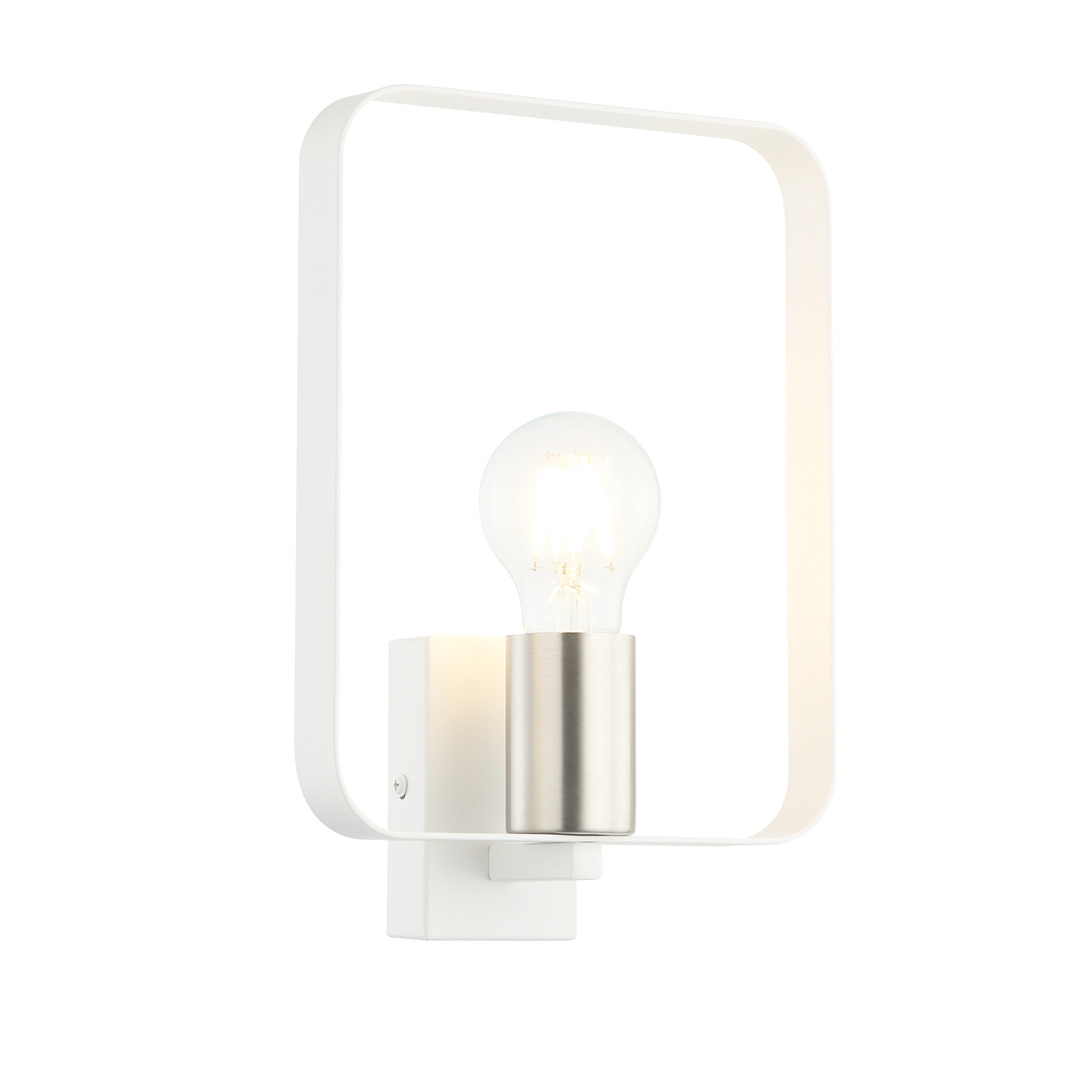 SMITH wall light in white and silver metal - Luce Ambiente e Design