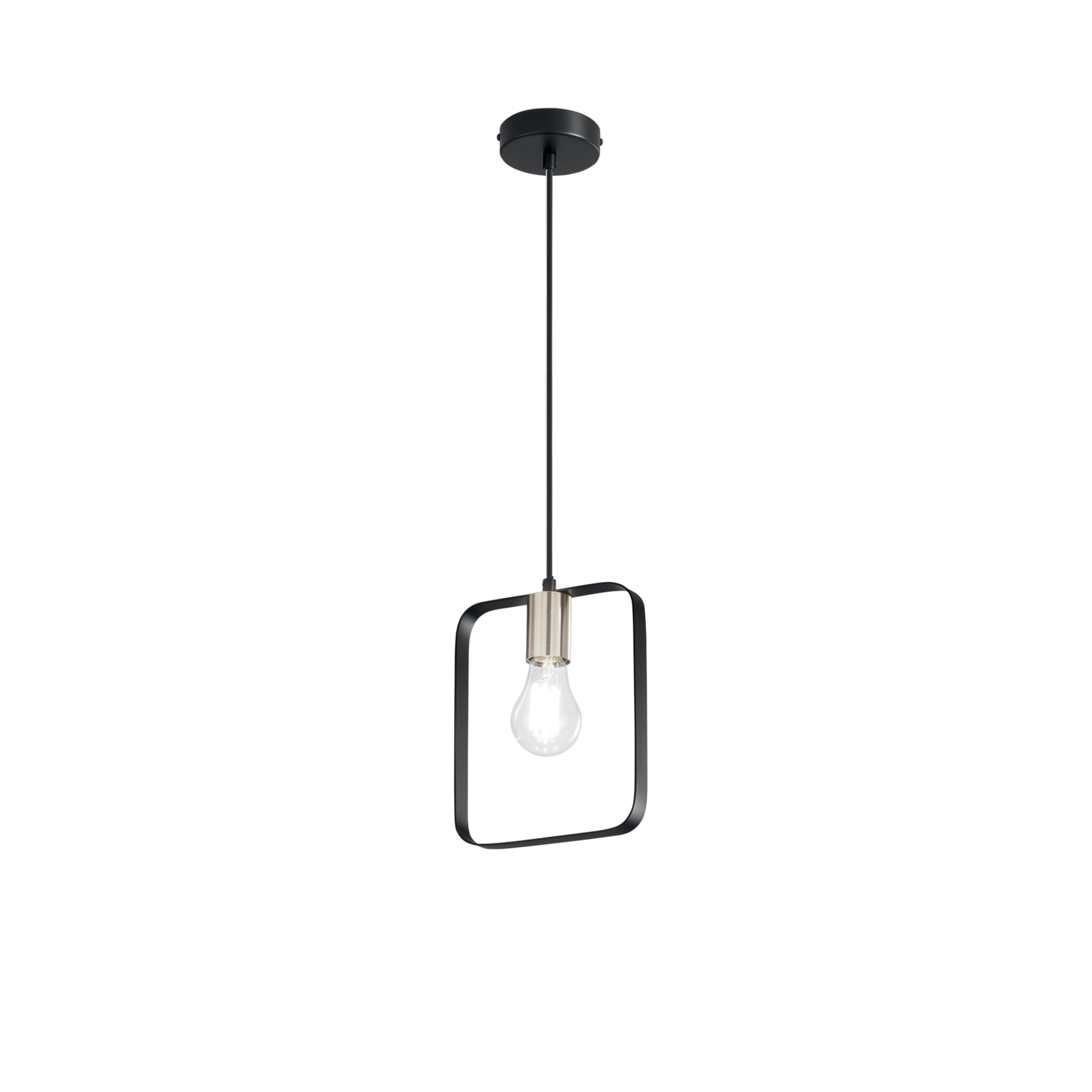 SMITH pendant in black and gold metal 1 light - Luce Ambiente e Design